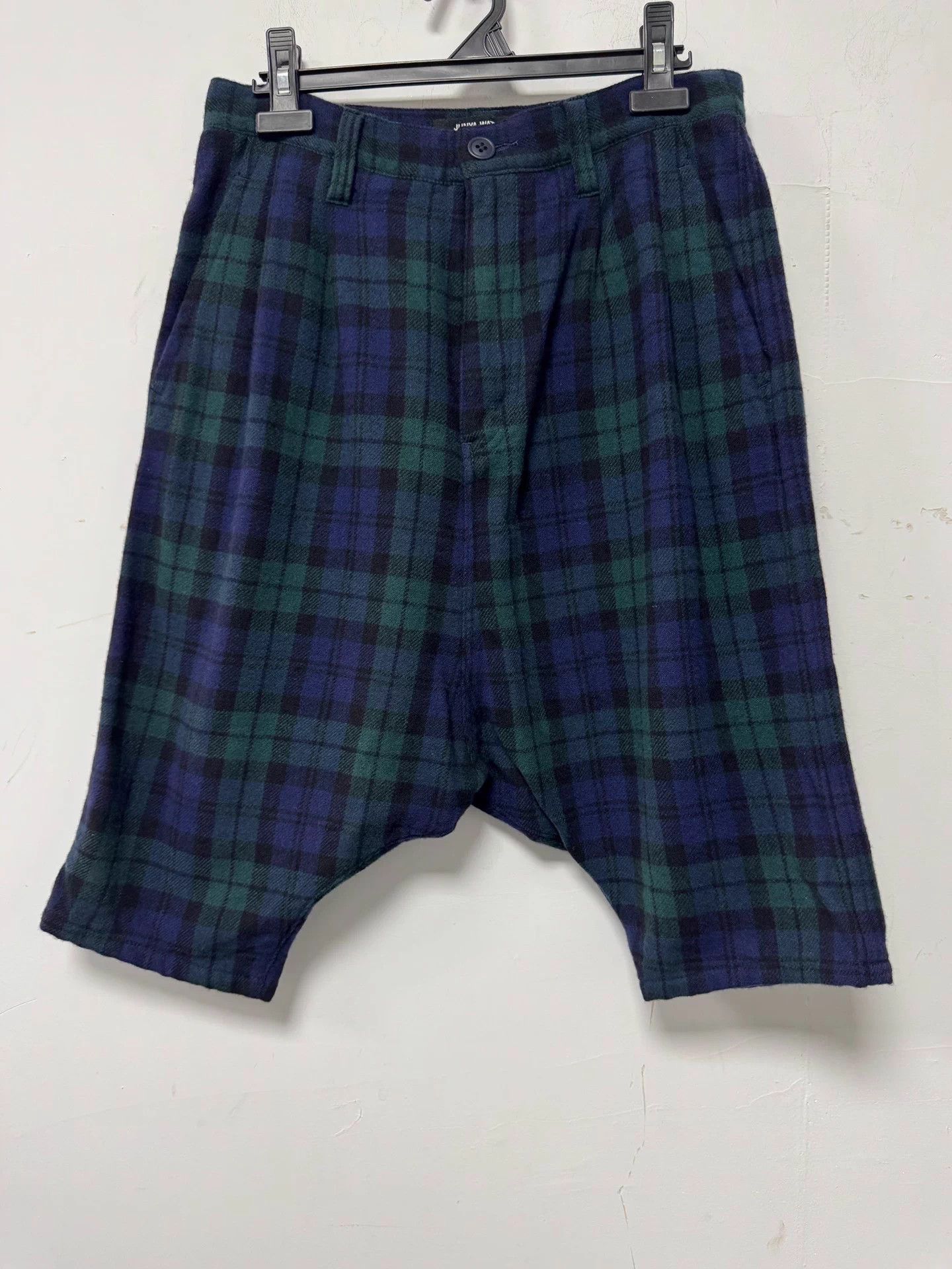Junya Watanabe Junya Watanabe Wool Check Shorts Green Blue XS Size US 28 / EU 44 - 1 Thumbnail