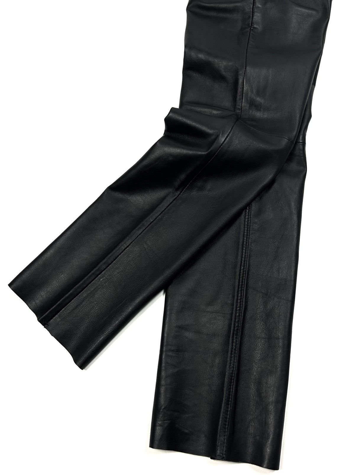 Genuine Leather Vintage The King Black Genuine Leather Pants Avant Garde Y2K Size US 33 - 14 Thumbnail
