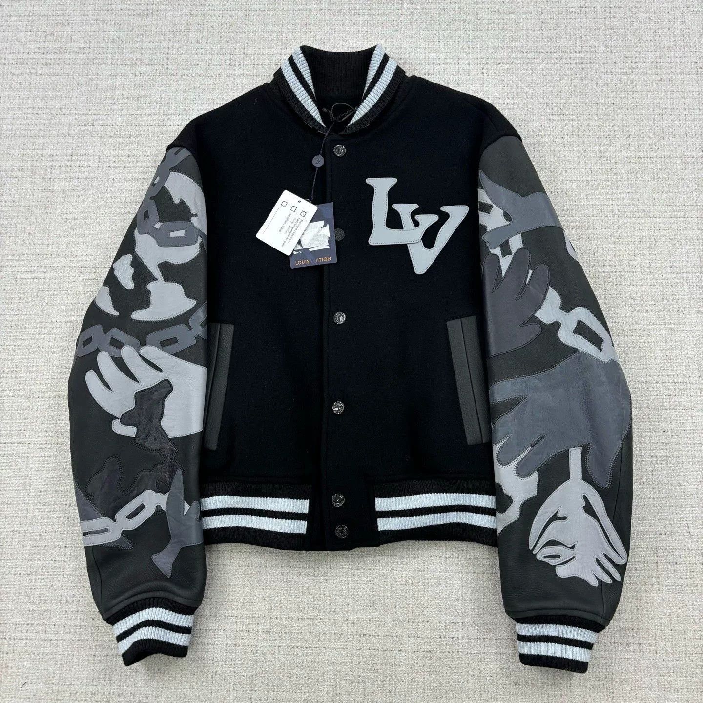 Louis Vuitton Camo Chain Baseball Jacket