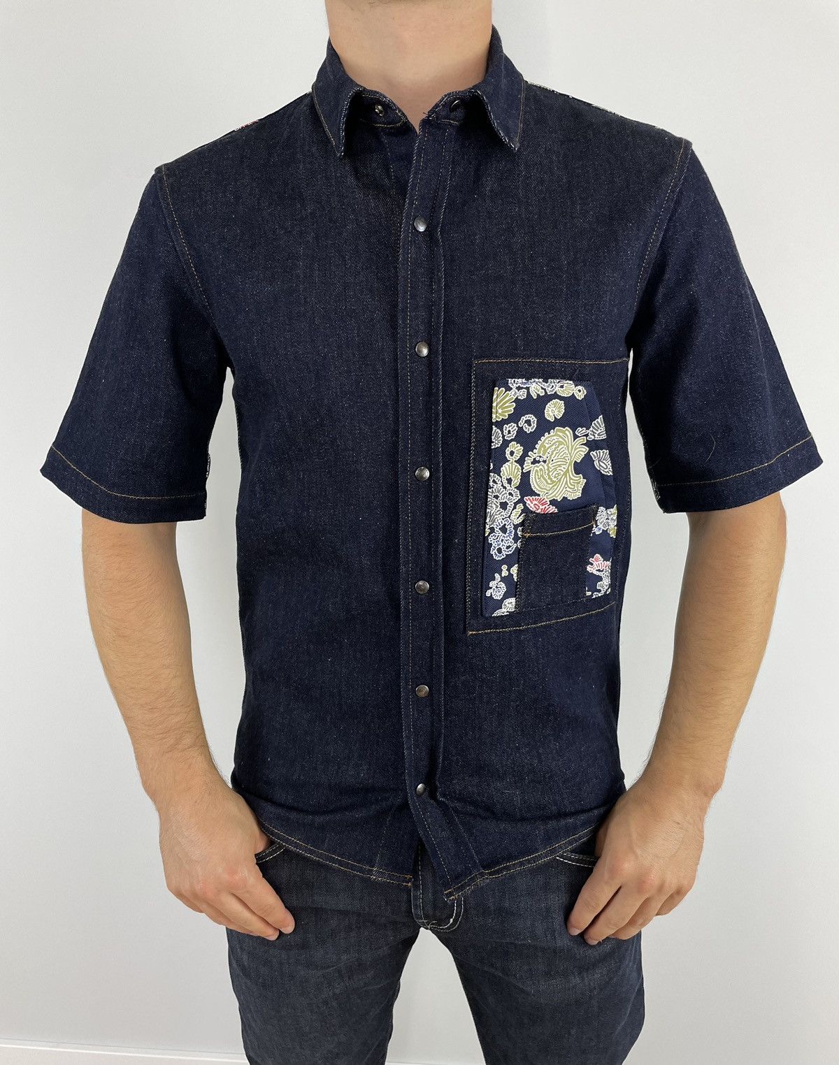 Jil Sander JIL SANDER Shirt Denim Runway 2016 Cotton Short sz46 S Size US S / EU 44-46 / 1 - 1 Thumbnail