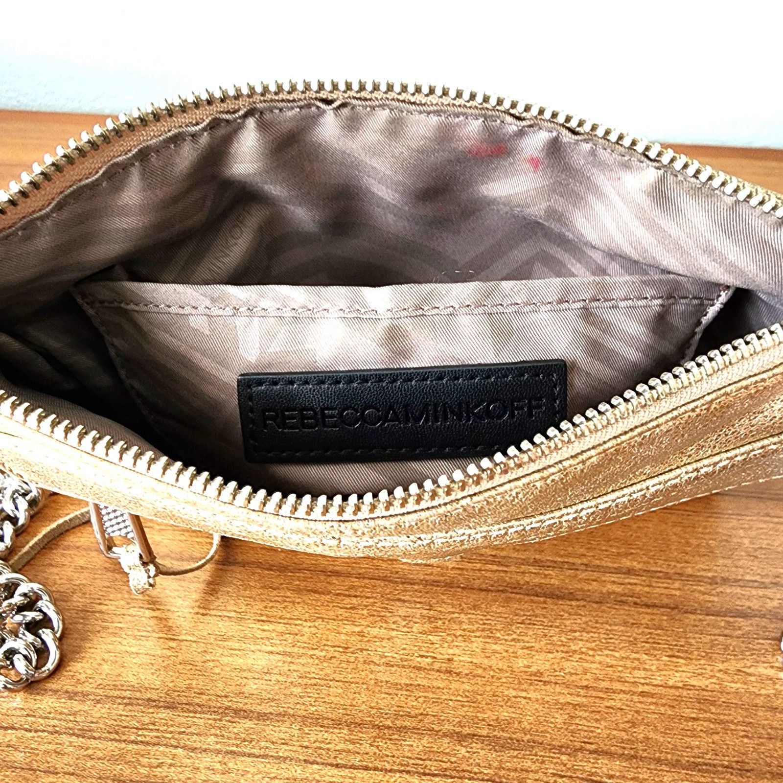 Rebecca Minkoff Rebecca Minkoff Mini M.A.C. Metallic Gold Crossbody Bag Size ONE SIZE - 7 Thumbnail