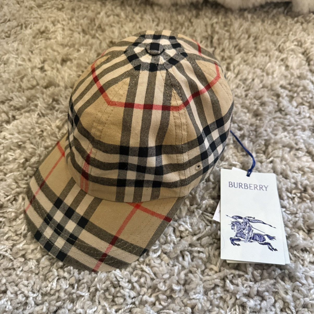 Burberry Burberry hat size L logo checked baseball cap B Size ONE SIZE - 1 Thumbnail