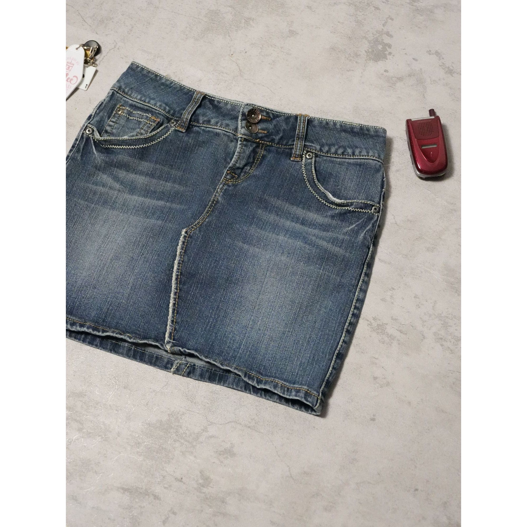 Other Y2k Revolution Denim Mini Skirt Size 30" / US 8 / IT 44 - 3 Thumbnail