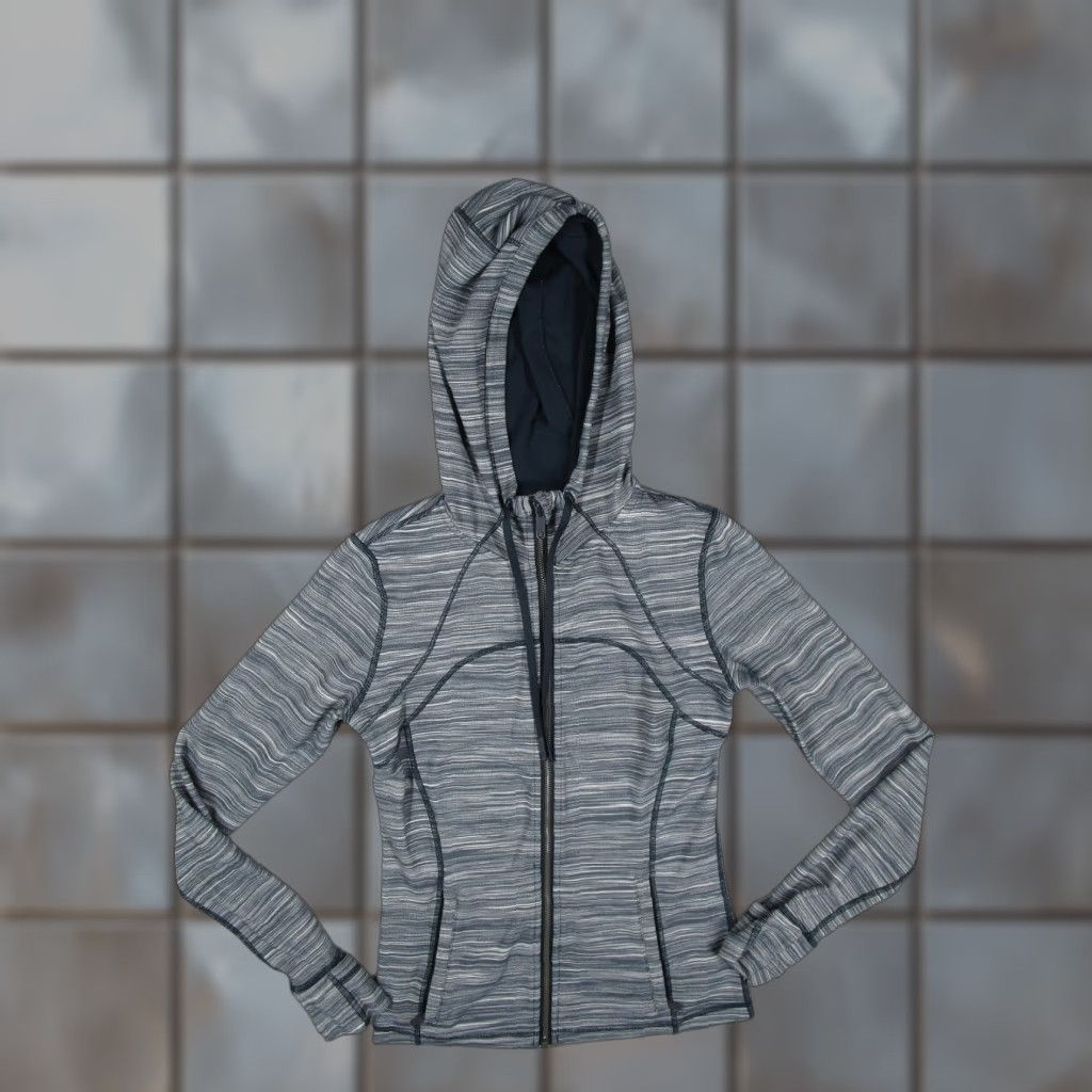 Lululemon Lululemon Define Jacket Womens 8 Gray Space Dye Hooded Full Zip Running Size M / US 6-8 / IT 42-44 - 1 Thumbnail
