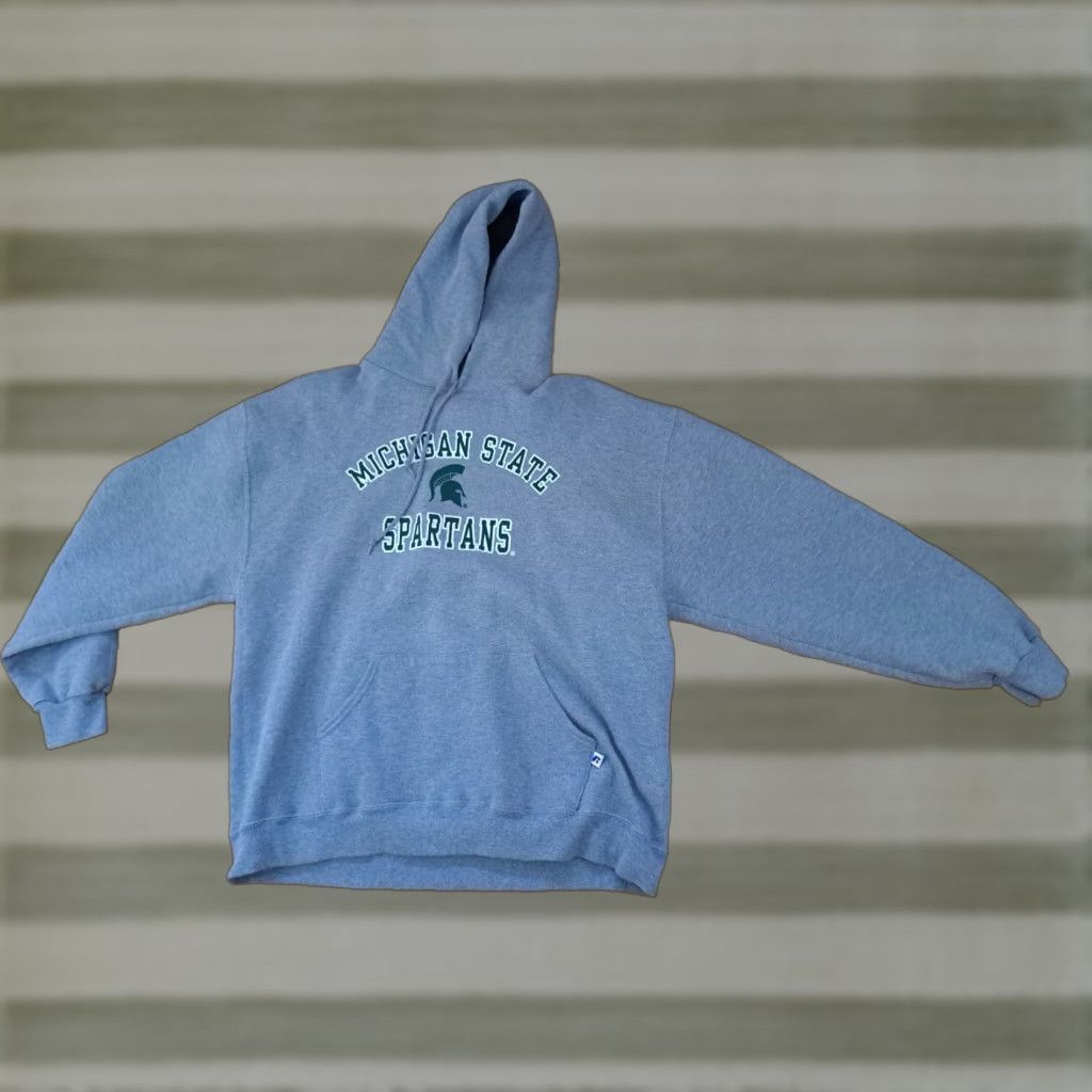 Vintage VINTAGE Russell Michigan State Spartans Basketball Warm-Up Hoodie XL Red Unisex Adults Pullover Graphic Print Izzo EUC Size US XL / EU 56 / 4 - 1 Thumbnail