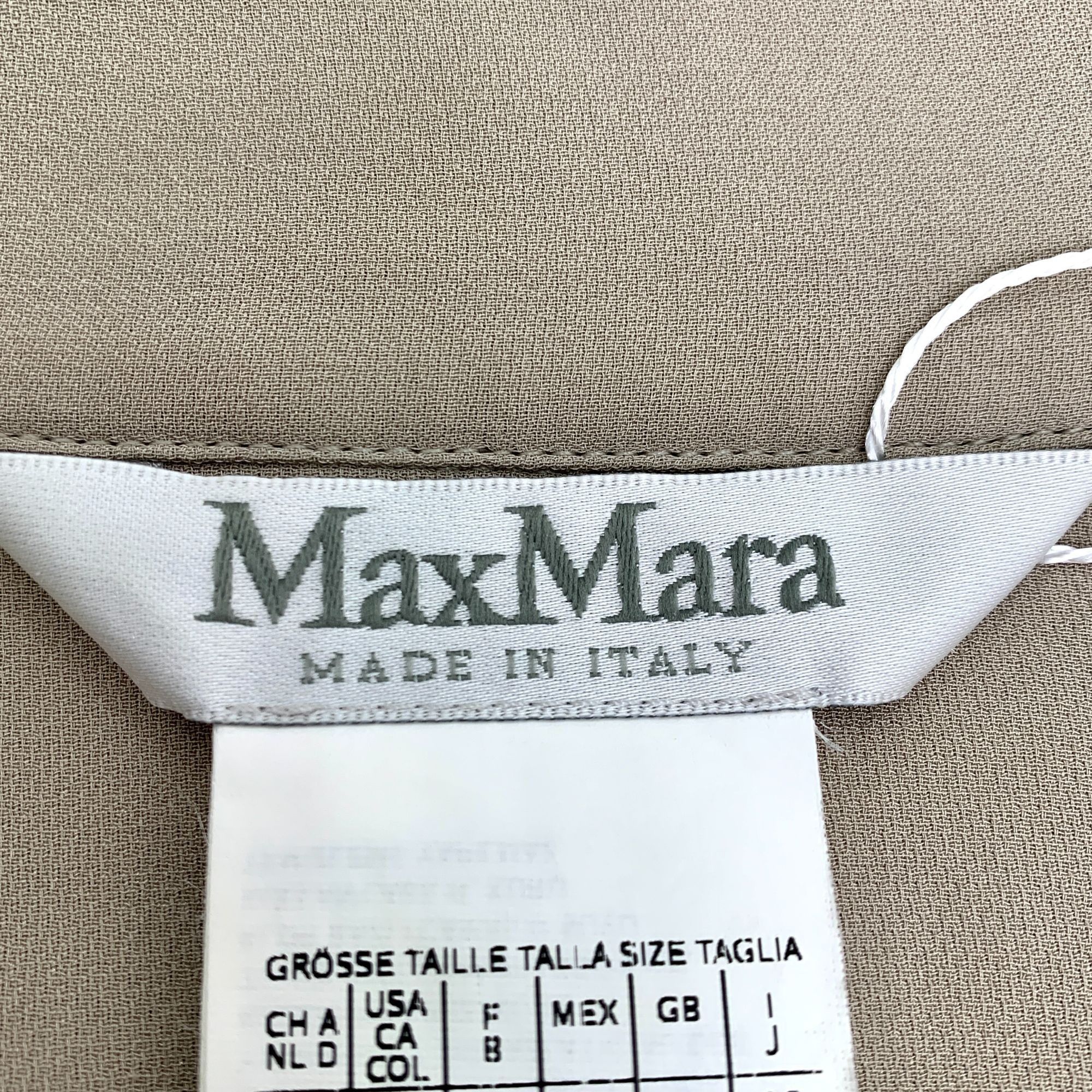 Max Mara Maxmara Khaki Double-Breasted Belted Long-Sleeve Dress (Size Size M / US 6-8 / IT 42-44 - 2 Thumbnail