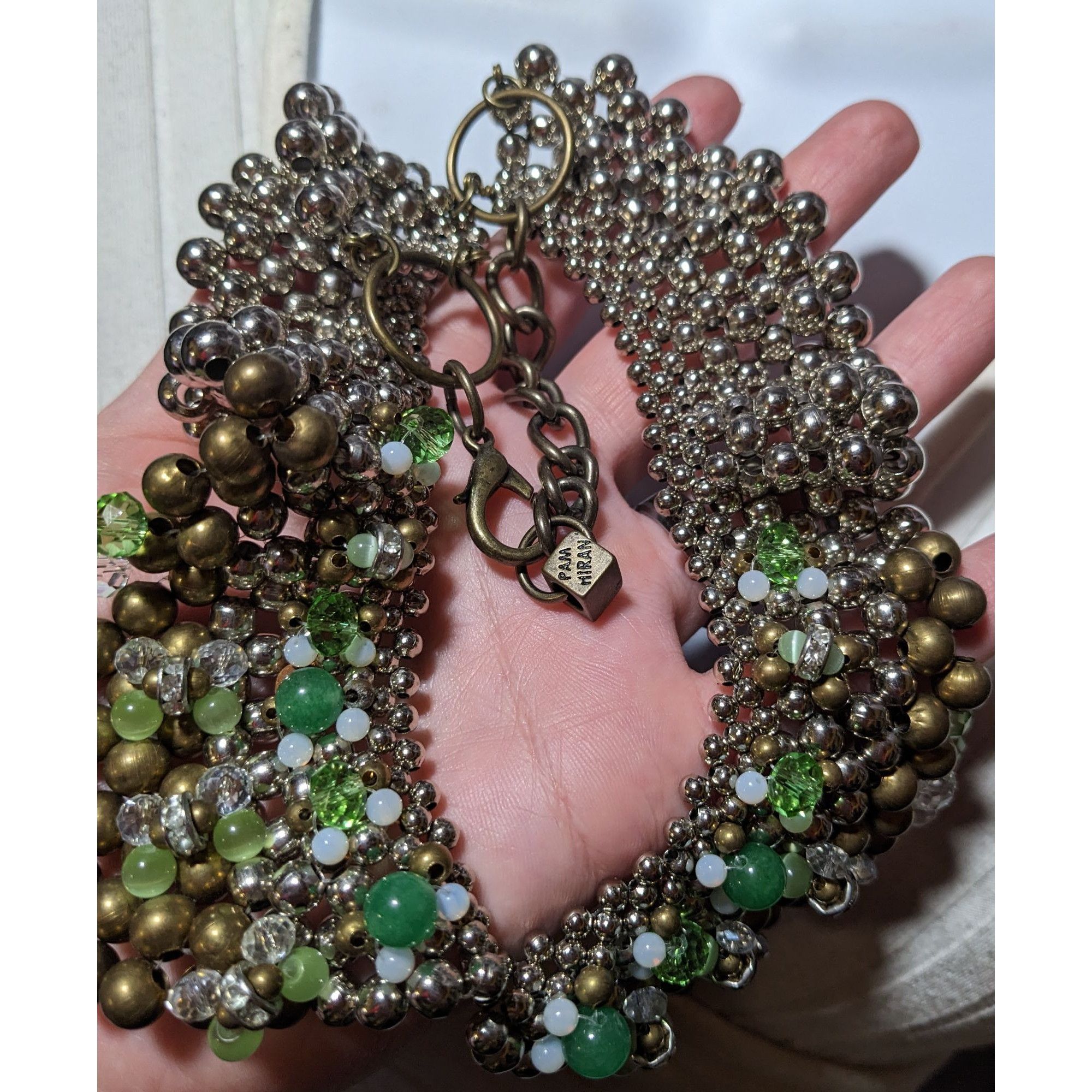Other Pam Hiran Vintage 90s Beaded Bib Necklace Size ONE SIZE - 9 Thumbnail