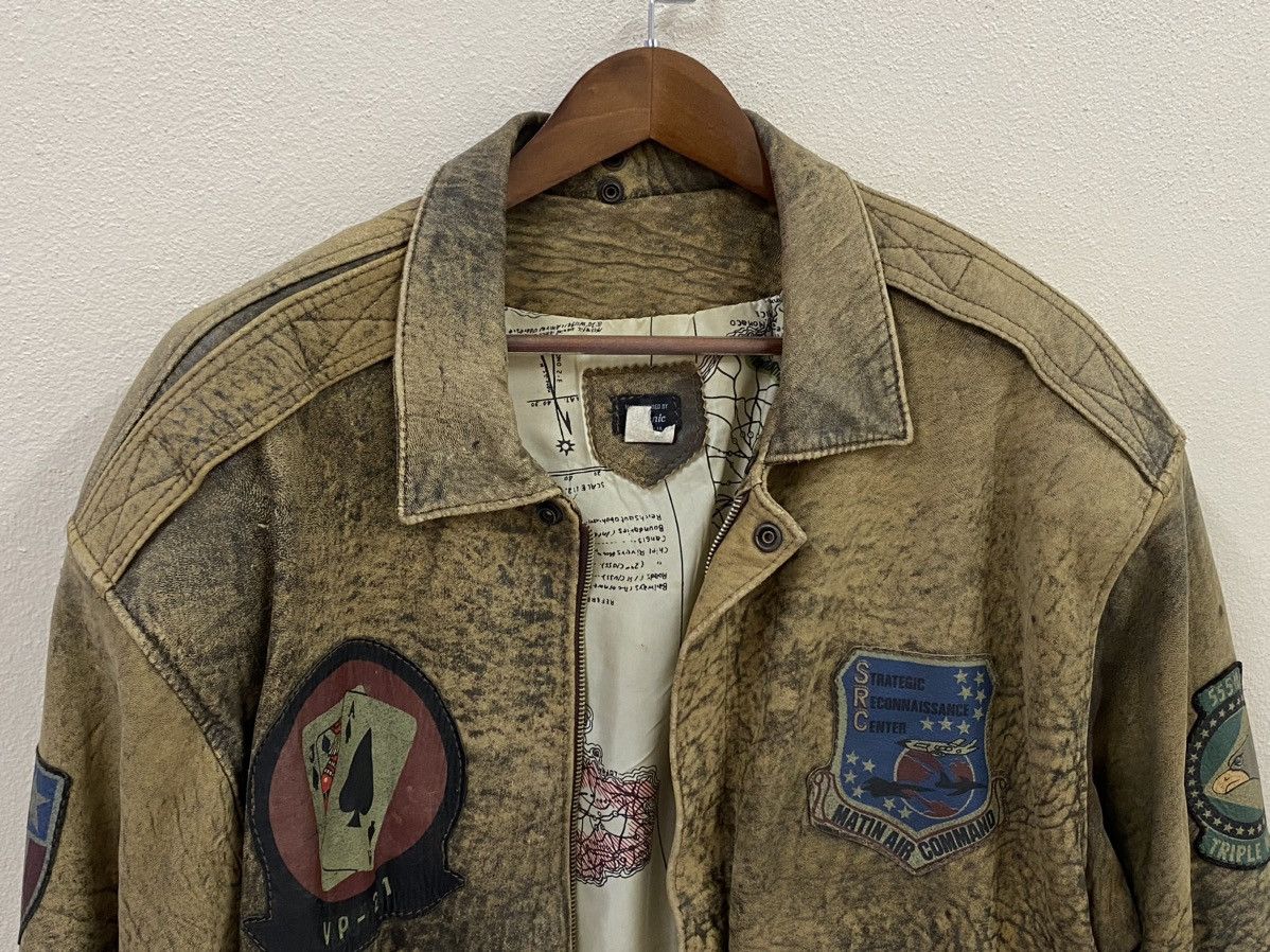 Vintage Vtg Leather Jacket Matin Air Command Size US L / EU 52-54 / 3 - 2 Thumbnail