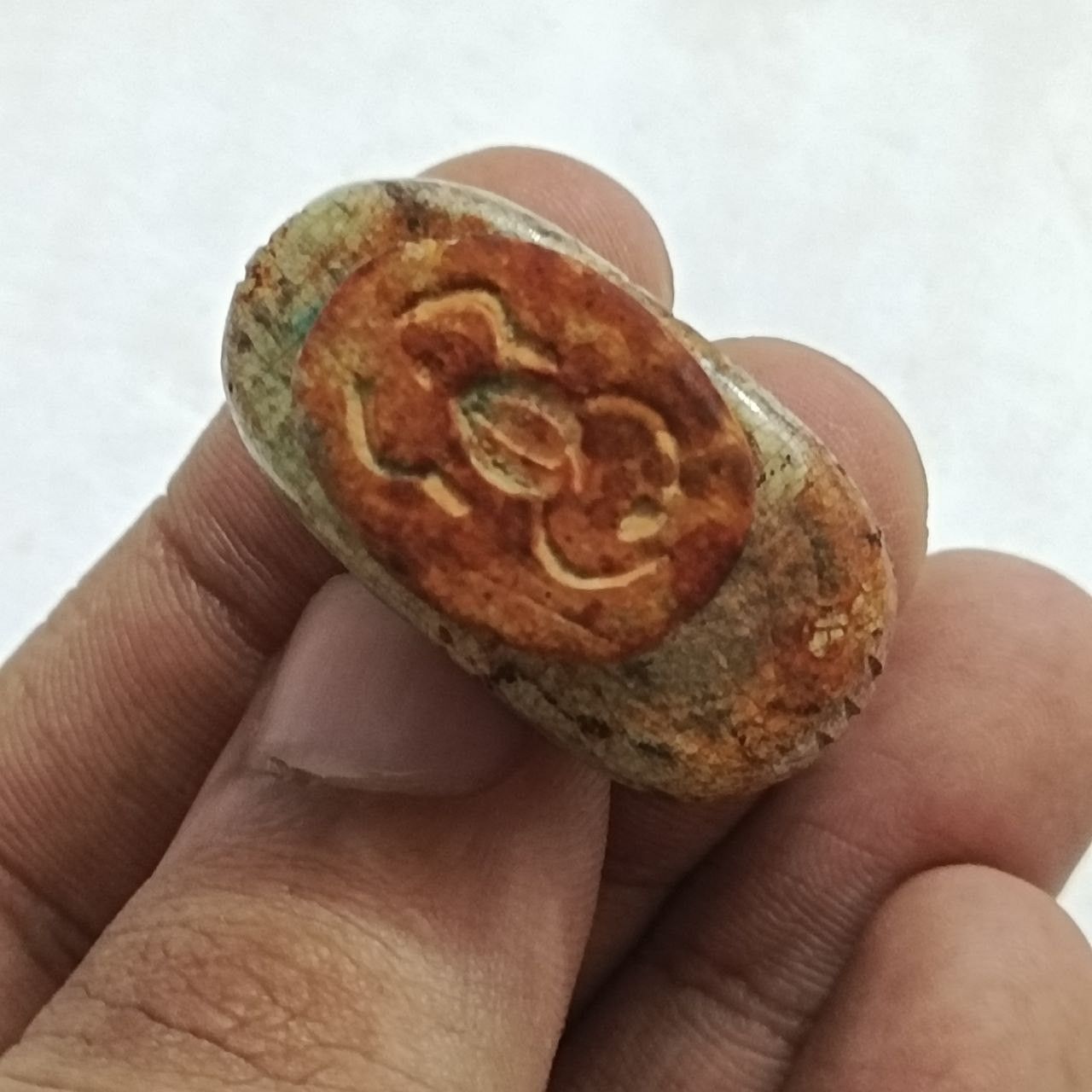 Handmade Hammer stone oil lamp in ancient Egyptian style Size ONE SIZE - 5 Thumbnail