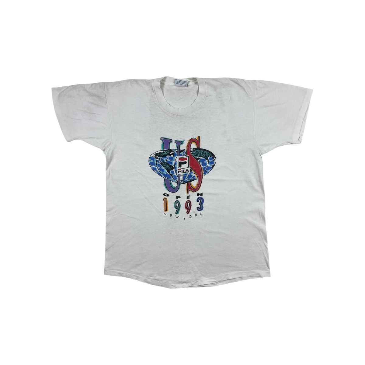 Fila 🔥LAST PRICE🔥 Vintage 1993 Fila Us Open New York Tee Size US XL / EU 56 / 4 - 1 Thumbnail