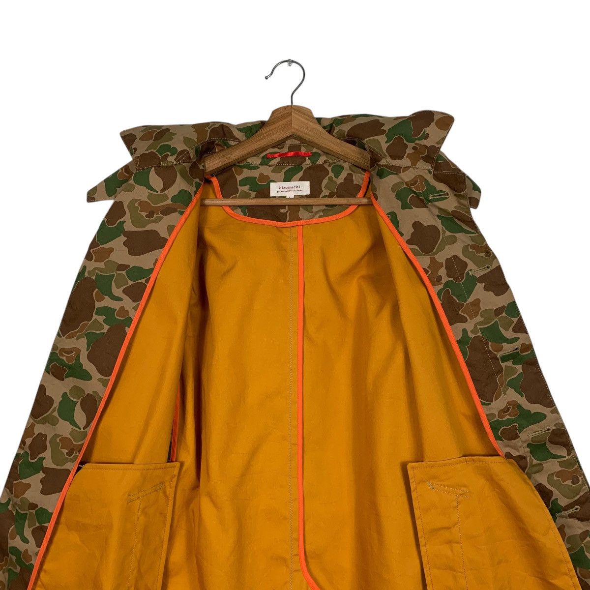 Japanese Brand Japanese Designer Hiromichi Nakano Camo Hooded Coat Size L / US 10 / IT 46 - 13 Thumbnail