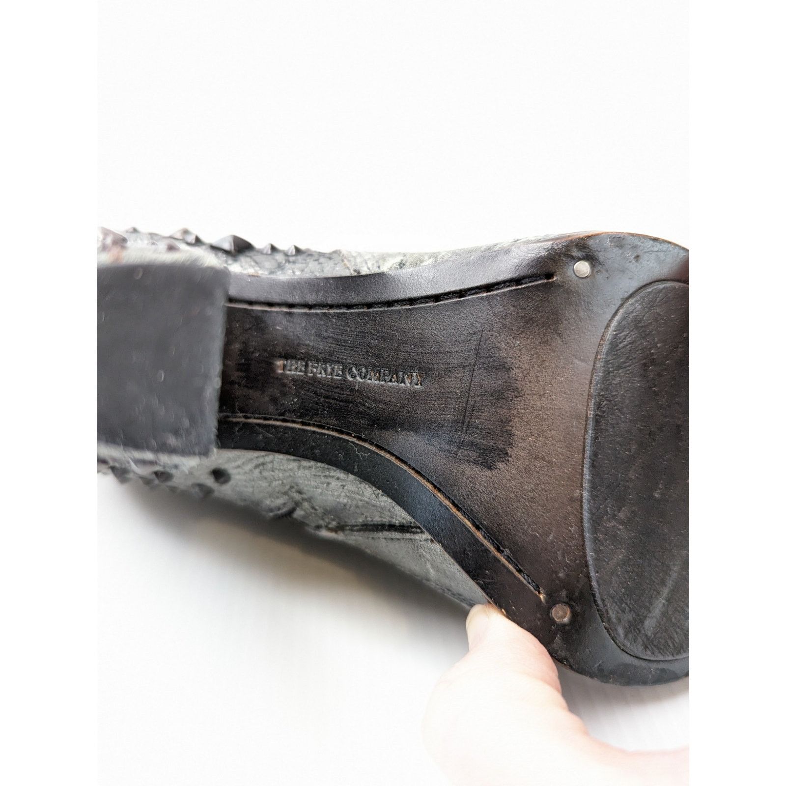 Frye Remy Deco studded high heel ankle boot Bootie sz 6.5 gray Size US 6.5 / IT 36.5 - 11 Thumbnail