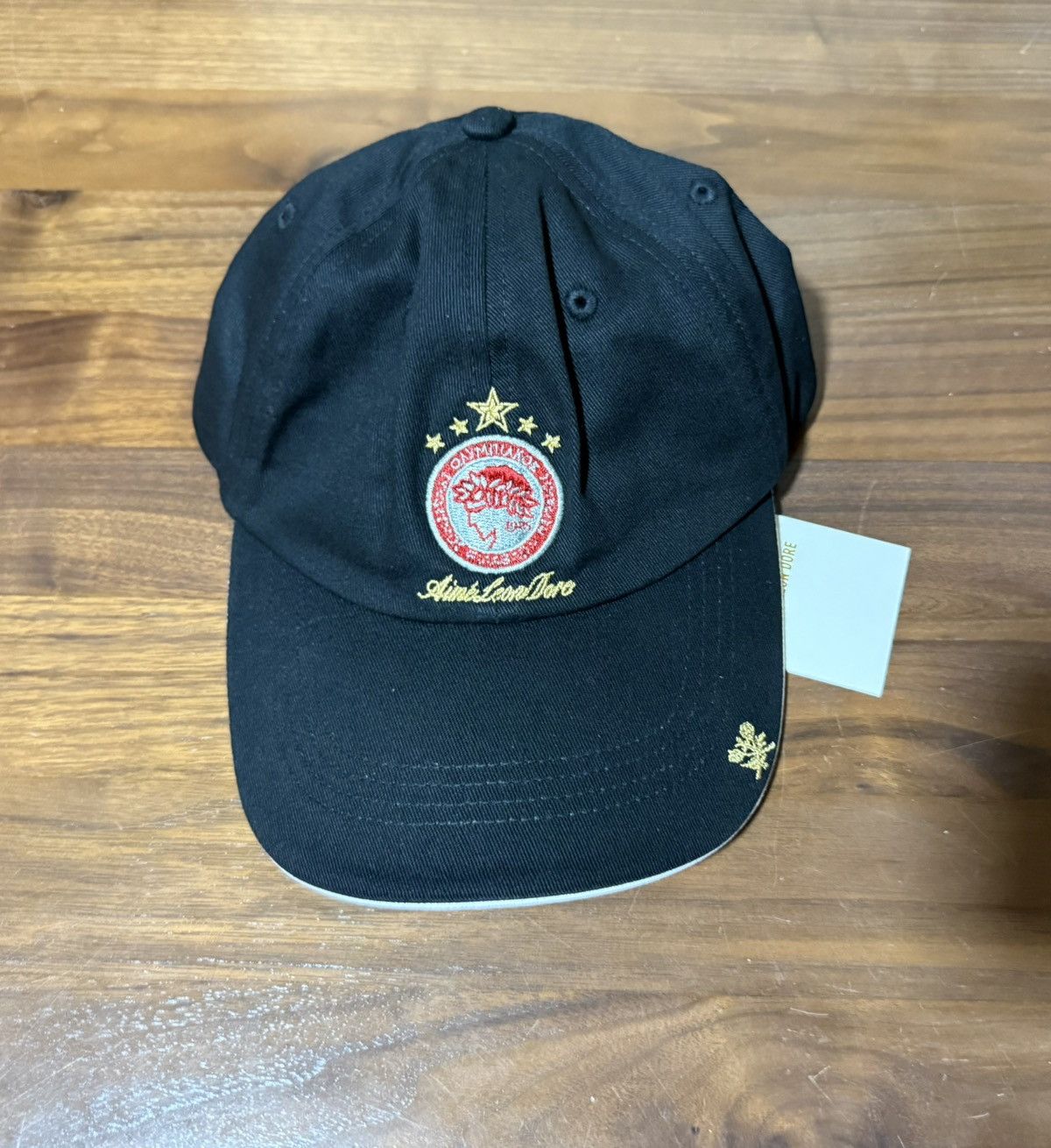 Aime Leon Dore Aime Leon Dore ALD / Olympiacos F.C. Logo Hat Jet Black Size ONE SIZE - 4 Thumbnail