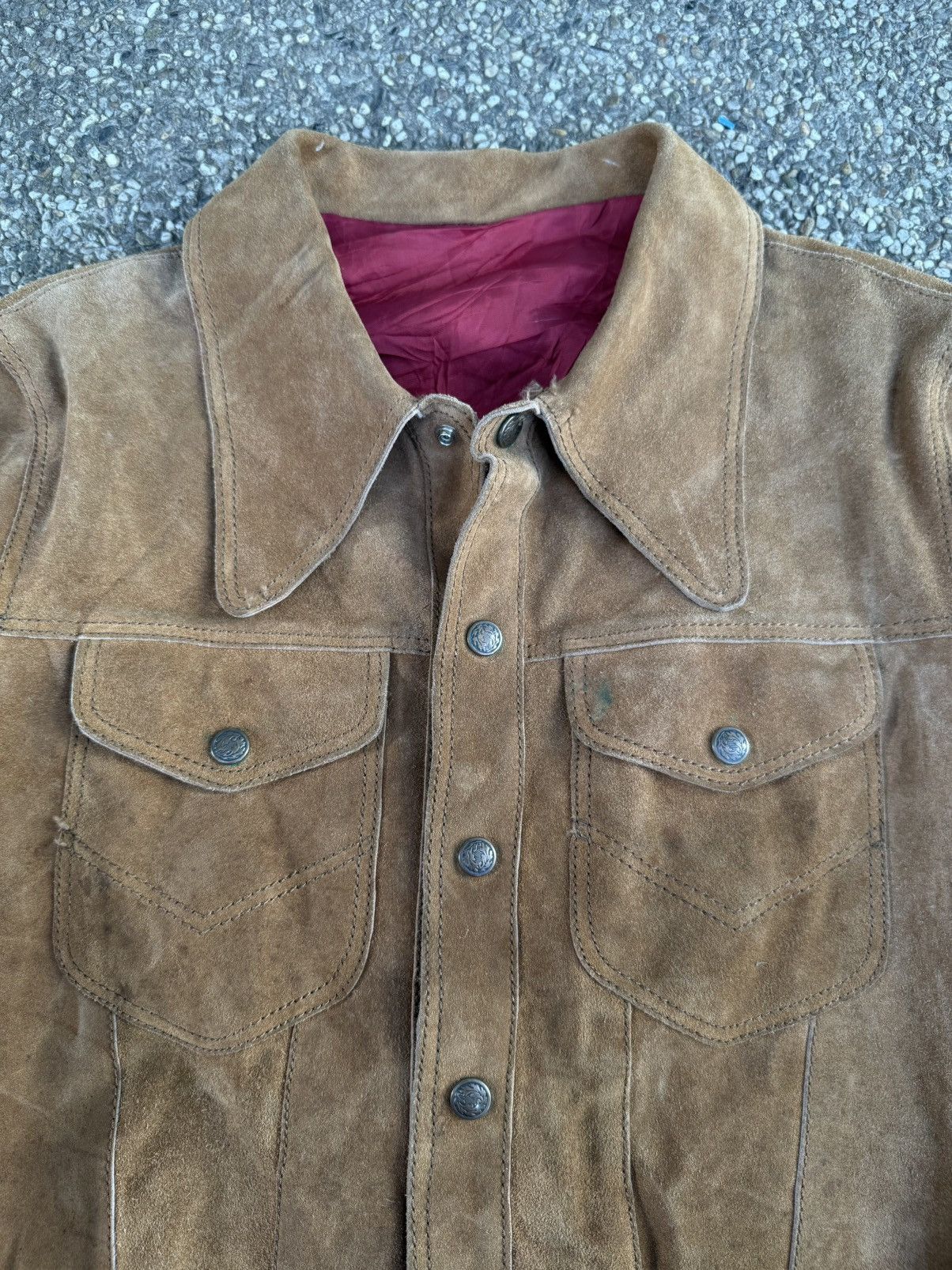 Other 60's-70's Camel Suede Leather Jacket Size US M / EU 48-50 / 2 - 2 Thumbnail