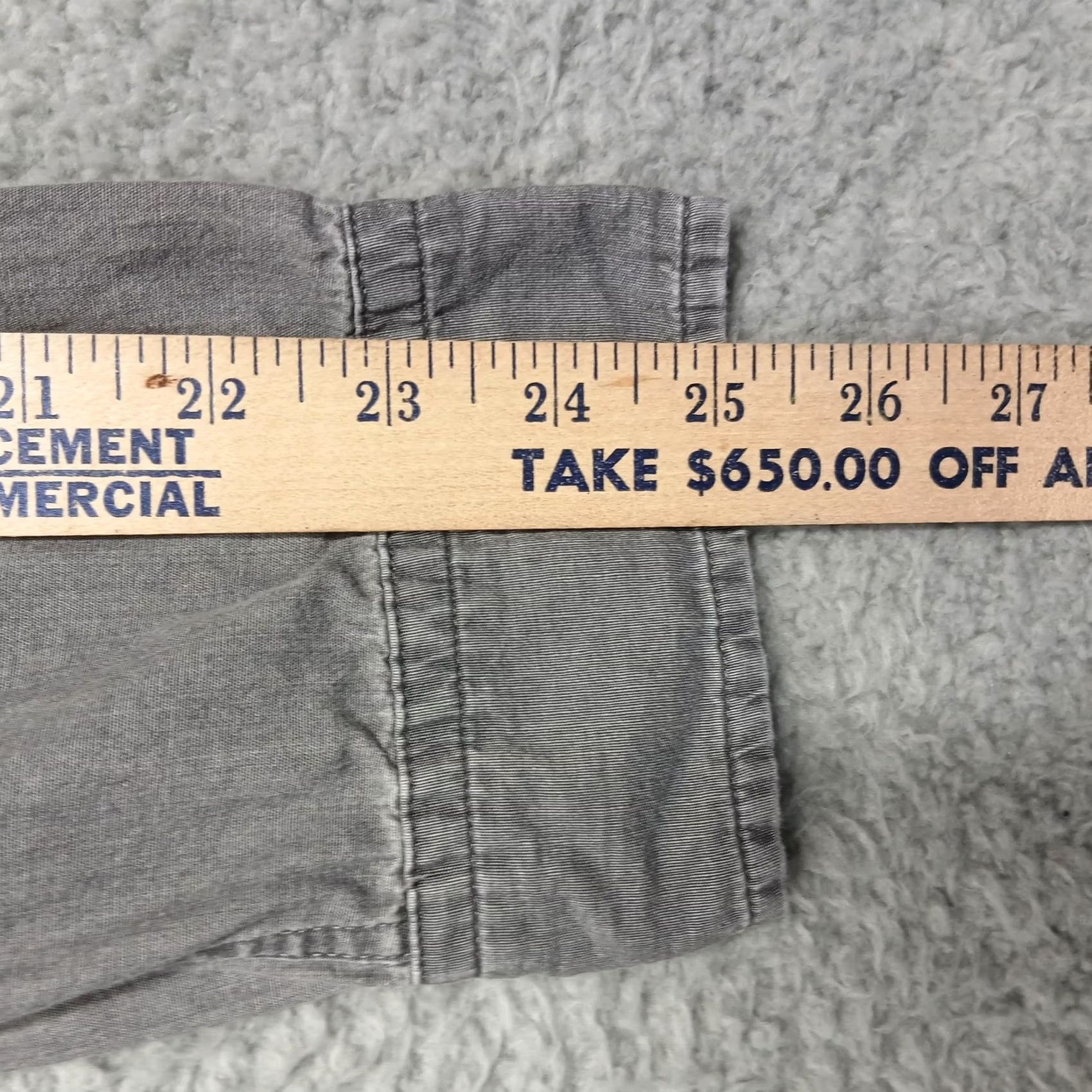Express Express Mens Large Gray Button Down Long Sleeve Cotton Casual Shirt Size US L / EU 52-54 / 3 - 6 Thumbnail
