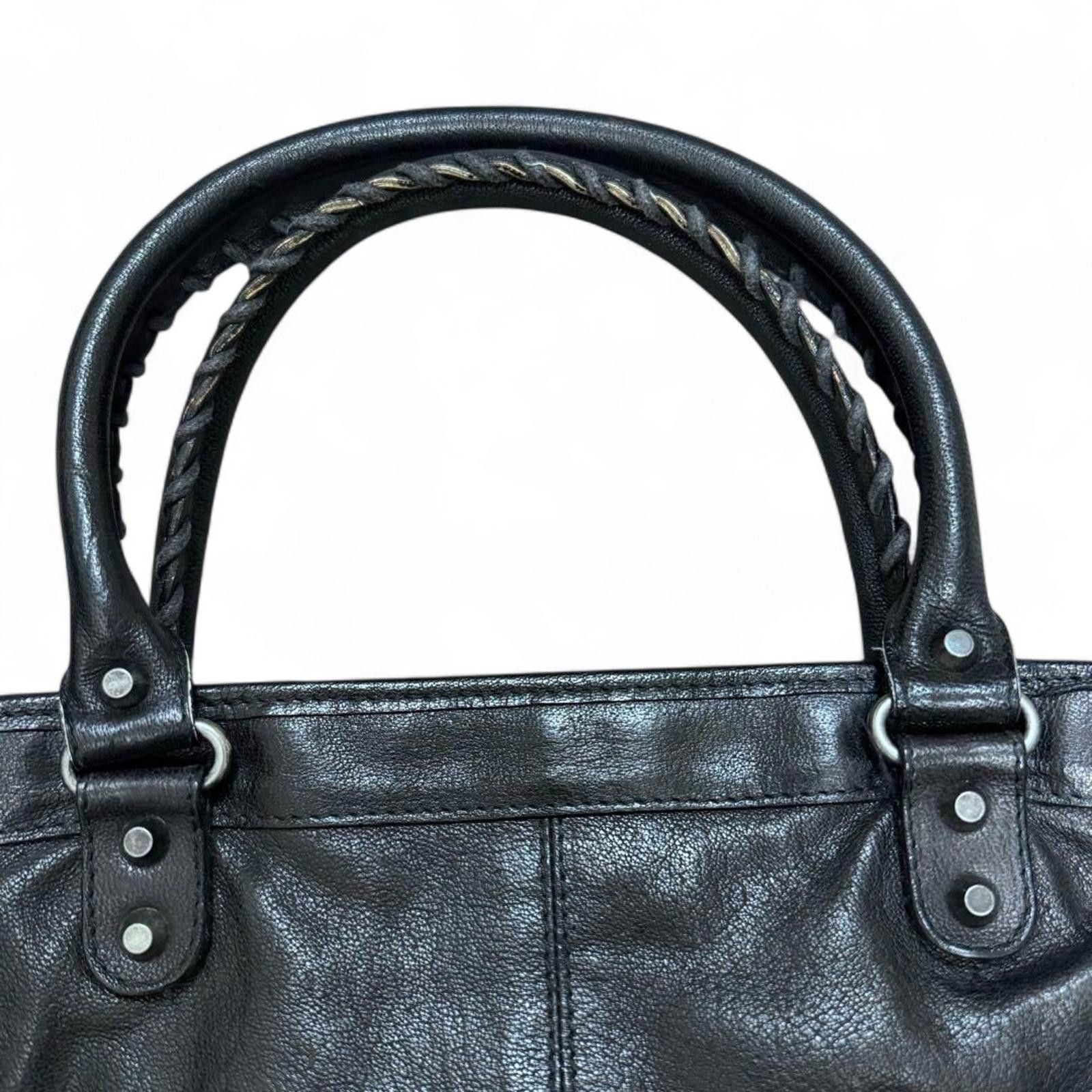 Balenciaga Balenciaga - Black Leather Handbag Size ONE SIZE - 9 Thumbnail