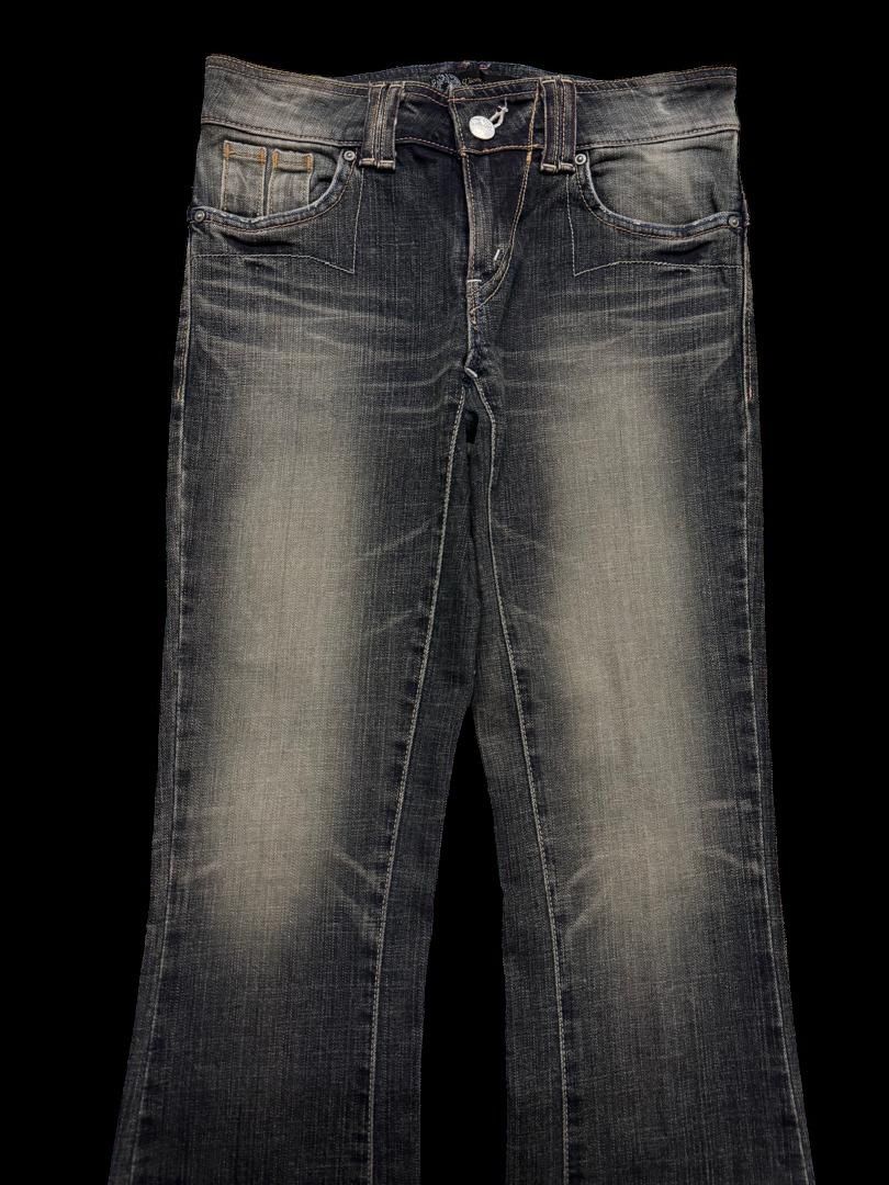 Japanese Brand BELL BOTTOM Sick Something Edwin Rusty Mudwash Dark Jeans Size US 28 / EU 44 - 3 Thumbnail