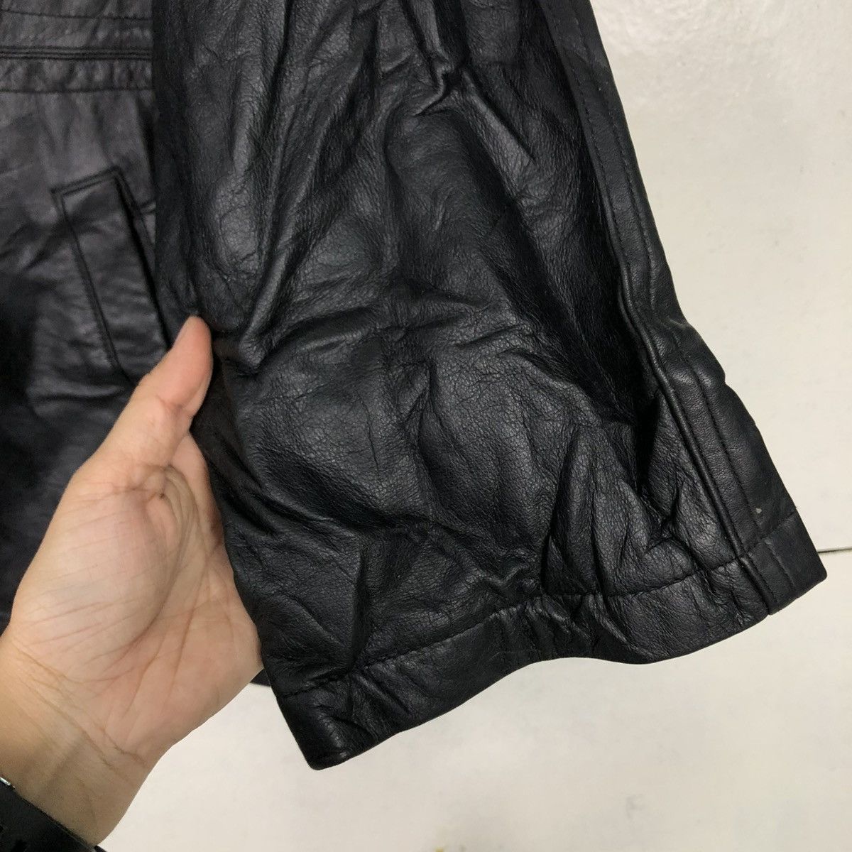 Japanese Brand 🔥VINTAGE BIKER LEATHER JACKET DURANTE BLANKET ISSEY MIYAKE Size US L / EU 52-54 / 3 - 17 Thumbnail