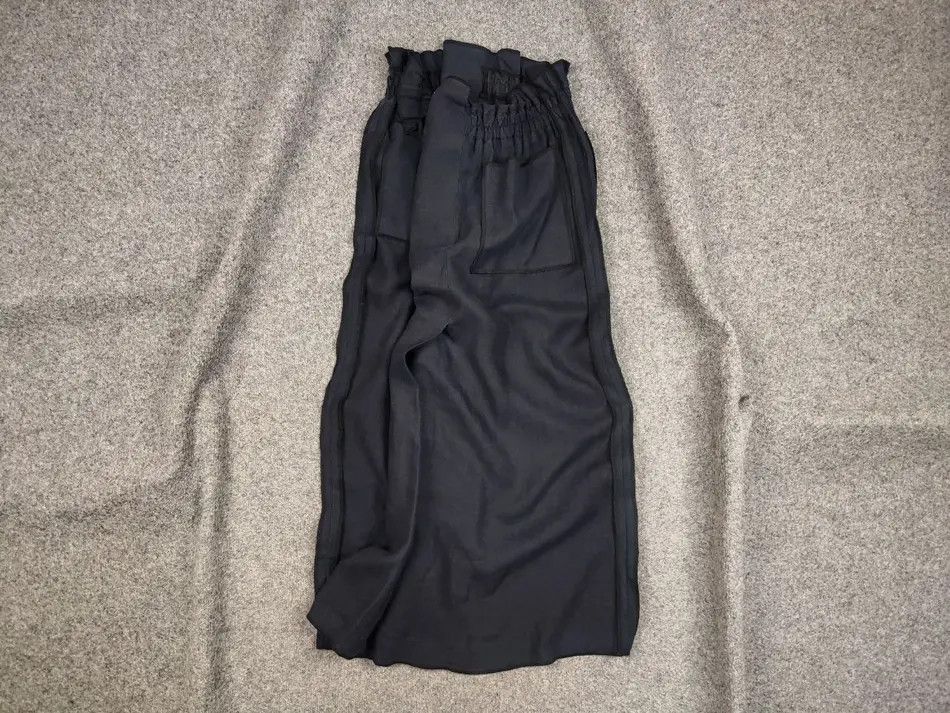 Japanese Brand Christa De Carouge Design Dark Linen Pocket Wide Skirt Size 36" / US 14 / IT 50 - 1 Thumbnail