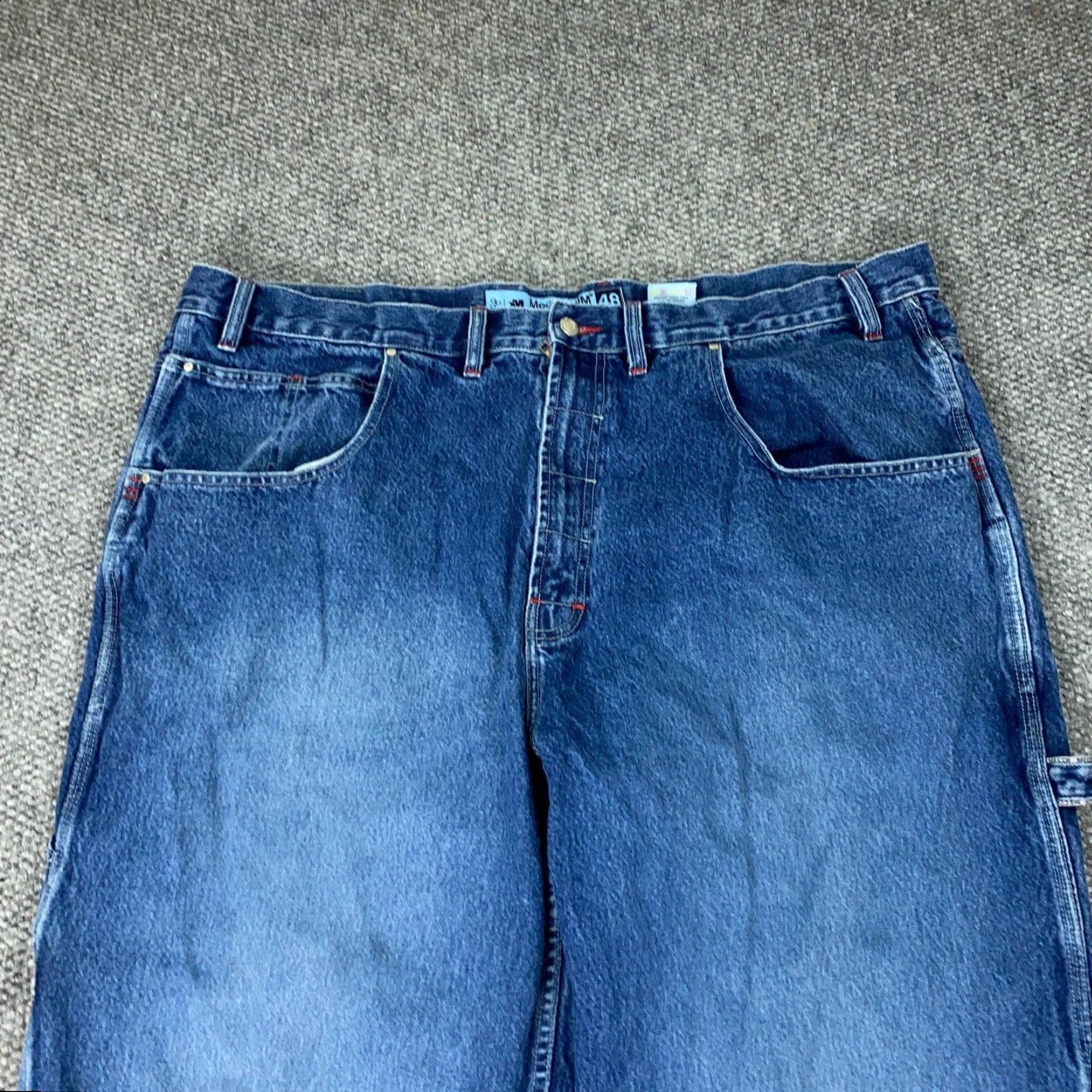 Vintage VINTAGE Mecca Jeans Men’s Size 48 Carpenter Relaxed Fit Denim Baggy 90s Hip Hop Retro Y2K Size US 30 / EU 46 - 2 Thumbnail
