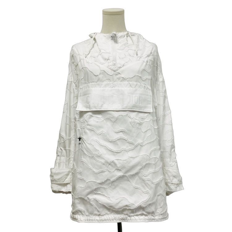 Dior Dior White Frayed Hooded Jacket XS Size XS / US 0-2 / IT 36-38 - 1 Thumbnail