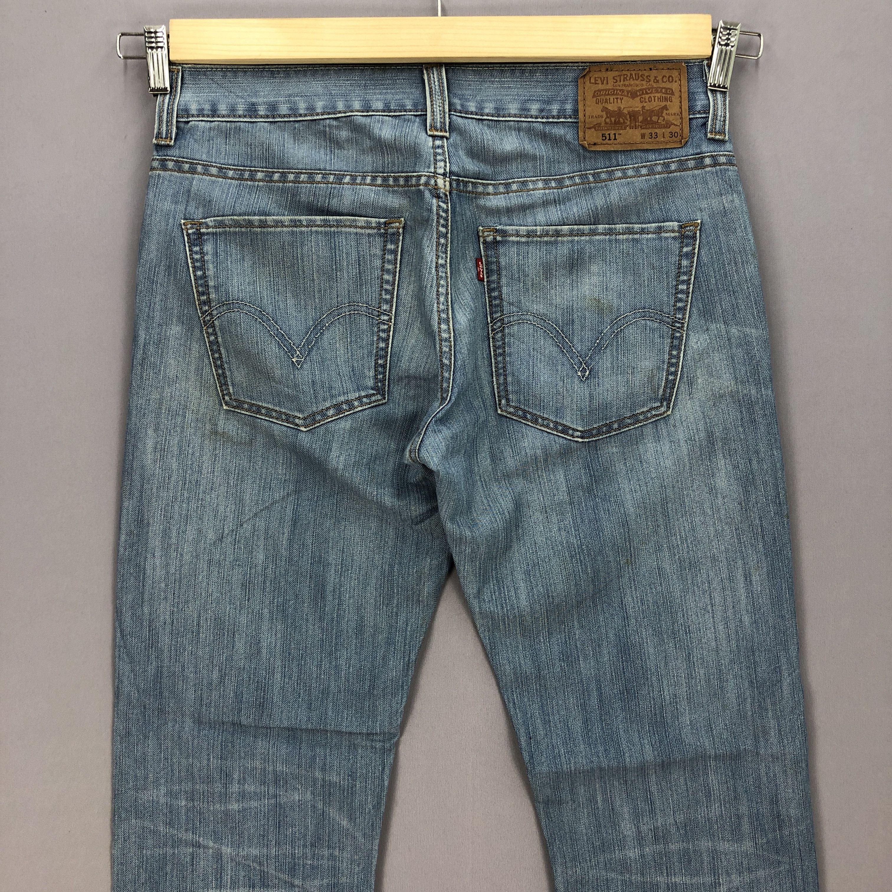 Jean Vintage Levis Faded Jeans Levi's 511 Light Wash Denim Size US 32 / EU 48 - 4 Thumbnail