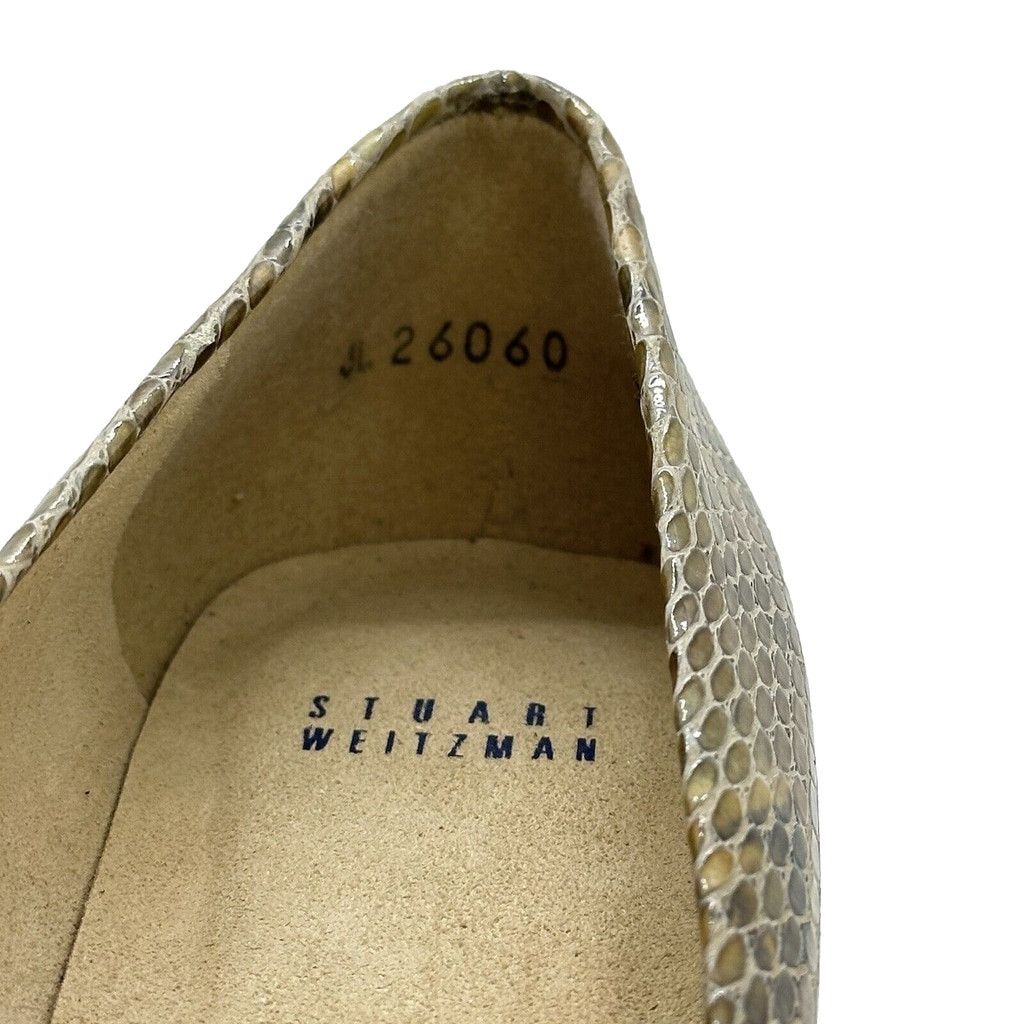 Stuart Weitzman Stuart Weitzman 9.5M Snakeskin Kitten Heel Pointed Tan Pumps Size US 9.5 / IT 39.5 - 12 Thumbnail
