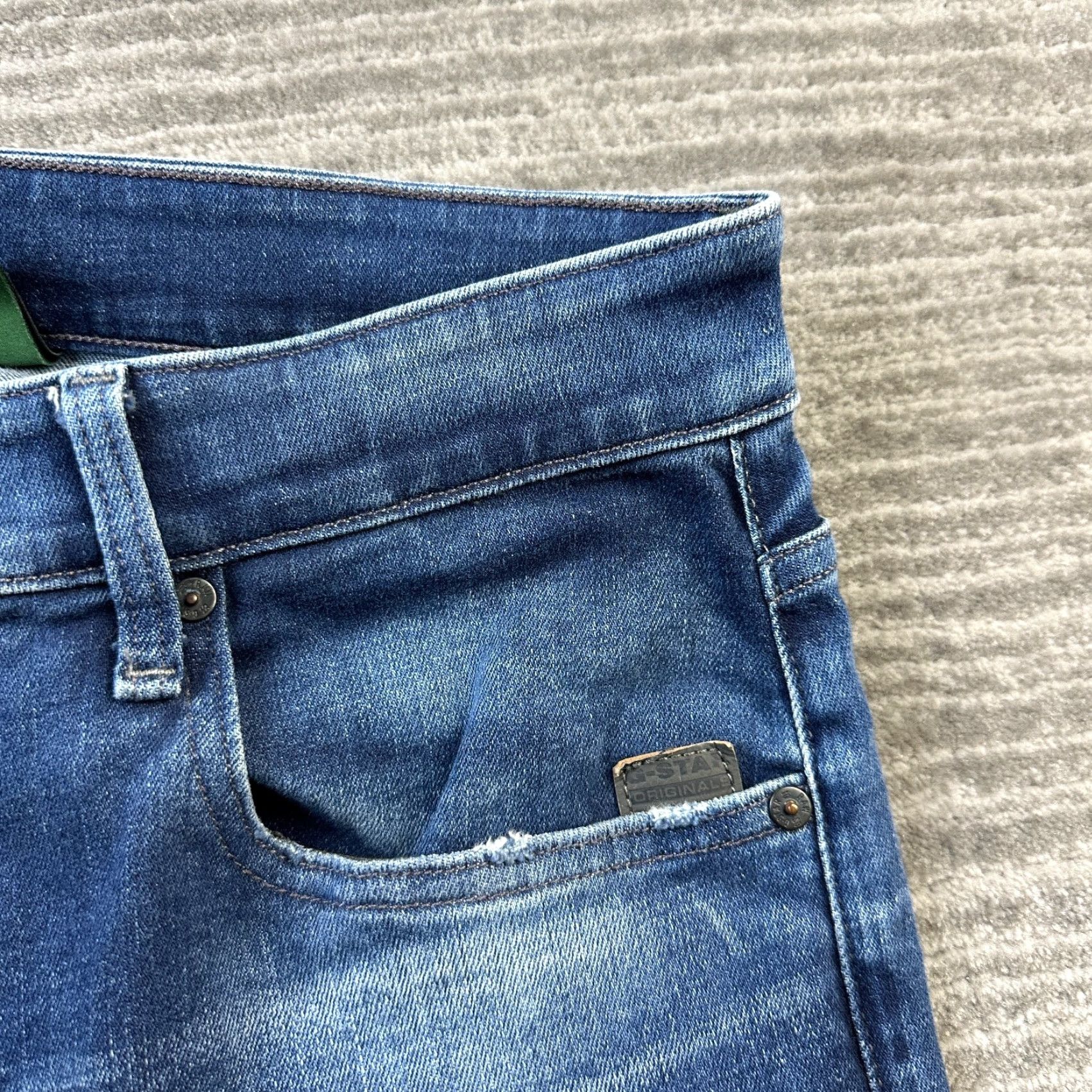 G-Star G Star Raw Jeans Mens 36x36 Blue Denim Revend Skinny Size US 36 / EU 52 - 5 Thumbnail