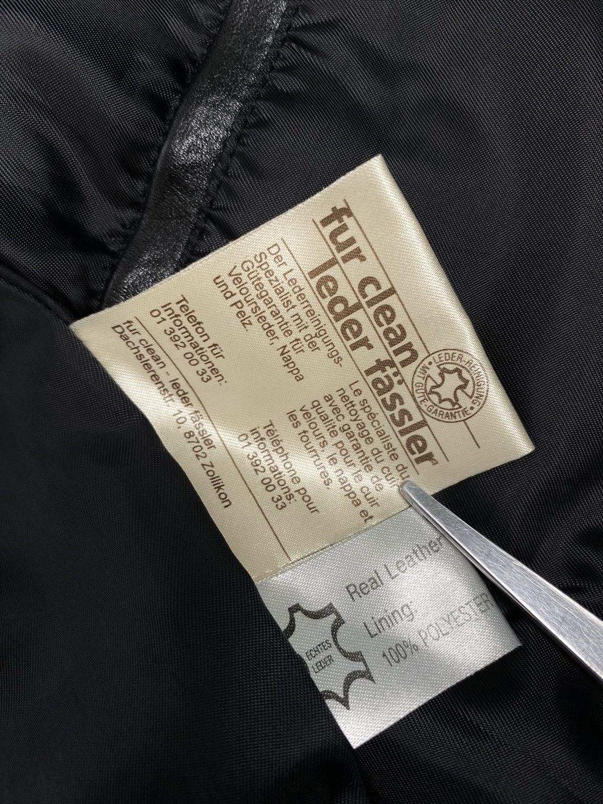Vintage VINTAGE 90’s AGED LEONARDO CROPPED LEATHER BIKER JACKET Size M / US 6-8 / IT 42-44 - 10 Thumbnail
