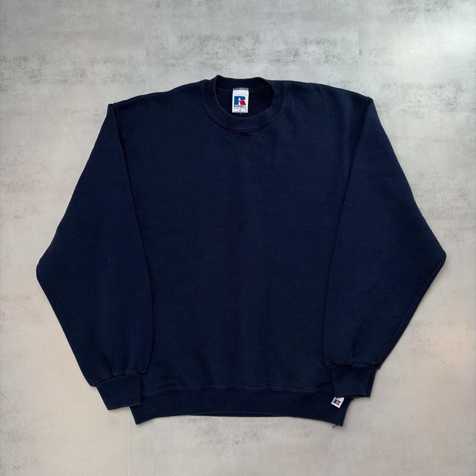 Russell Athletic Y2K Navy Russell Athletic Boxy Skater Crewneck Sweater Size US M / EU 48-50 / 2 - 1 Thumbnail