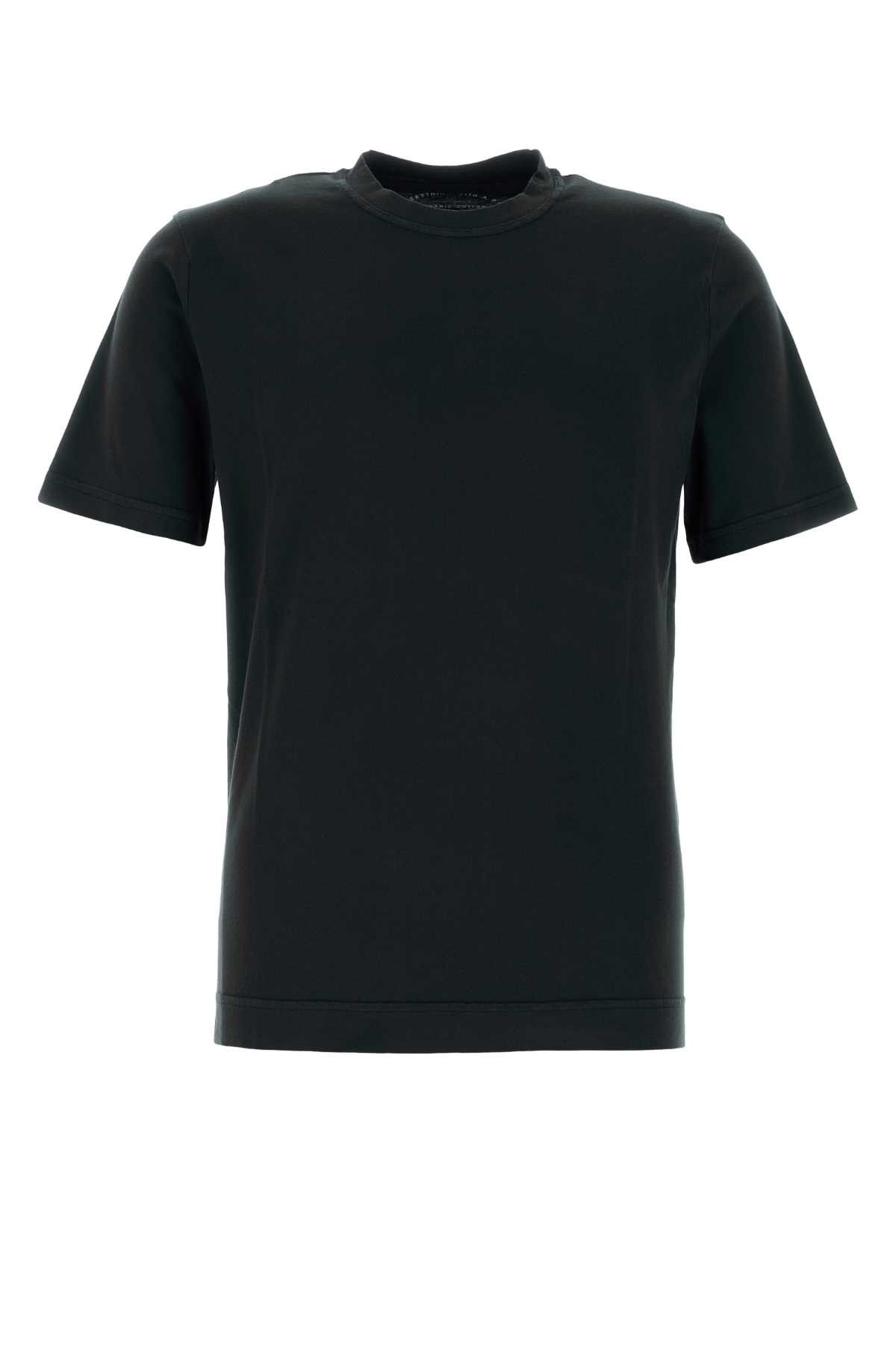 Fedeli Black Cotton T-Shirt Size US S / EU 44-46 / 1 - 1 Thumbnail