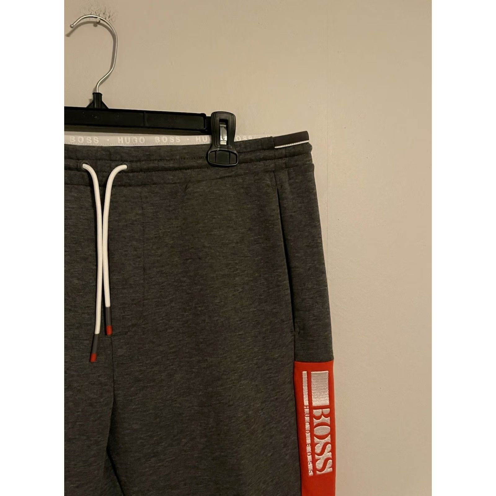 Hugo Boss HUGO BOSS Hadiko 1 Gray Orange Athletic Sweat Pants Gym Joggers Men's 2XL XXL Size US 39 - 2 Thumbnail