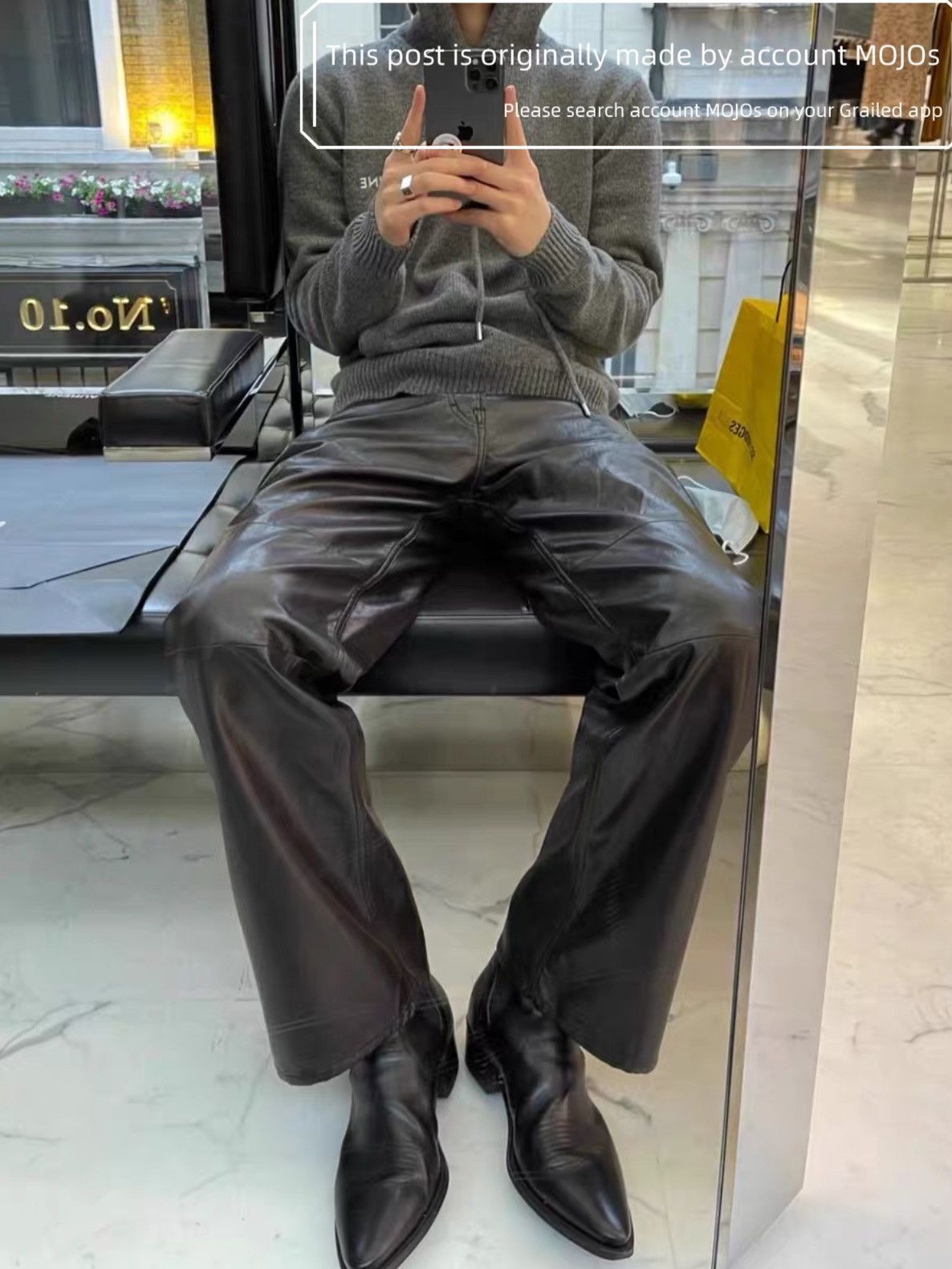 Our Legacy Sz 31 Our Legacy 21AW Formal Moto Cut Leather Denim mojos745 Size US 31 - 1 Thumbnail