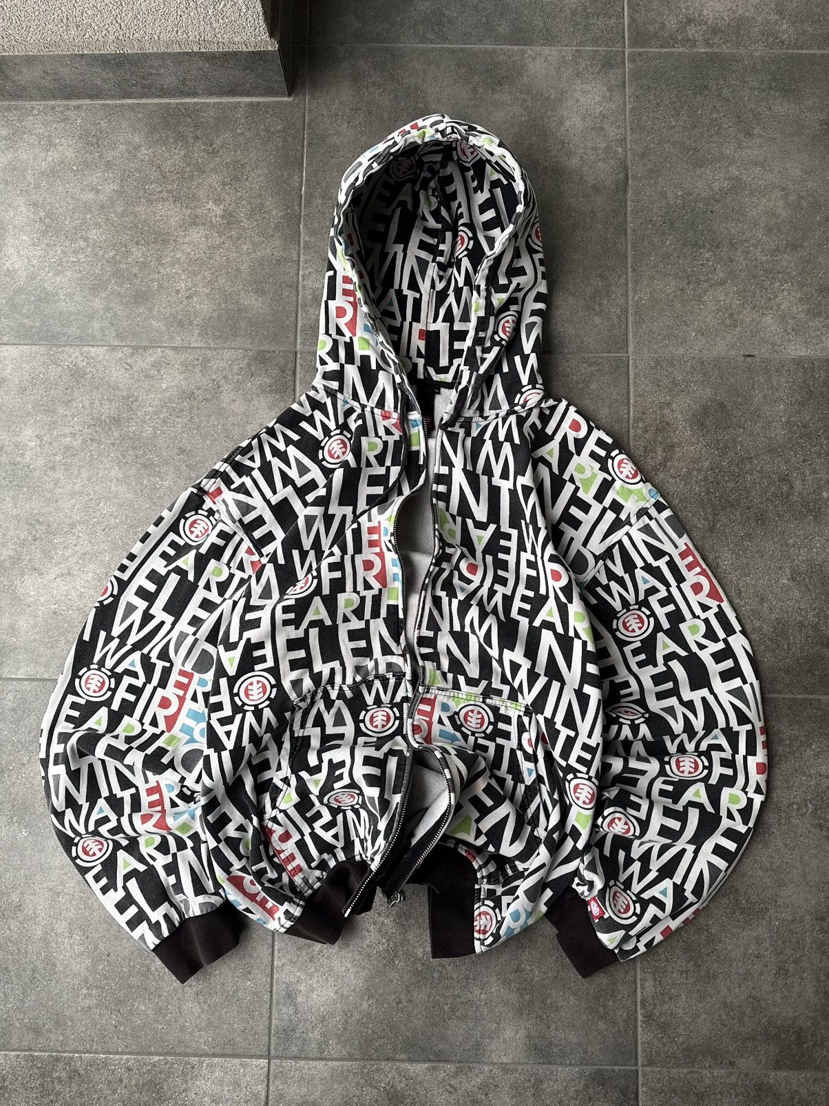 Element Crazy Vintage Y2K Element Zip Up Hoodie Skater Opium Size US XL / EU 56 / 4 - 1 Thumbnail