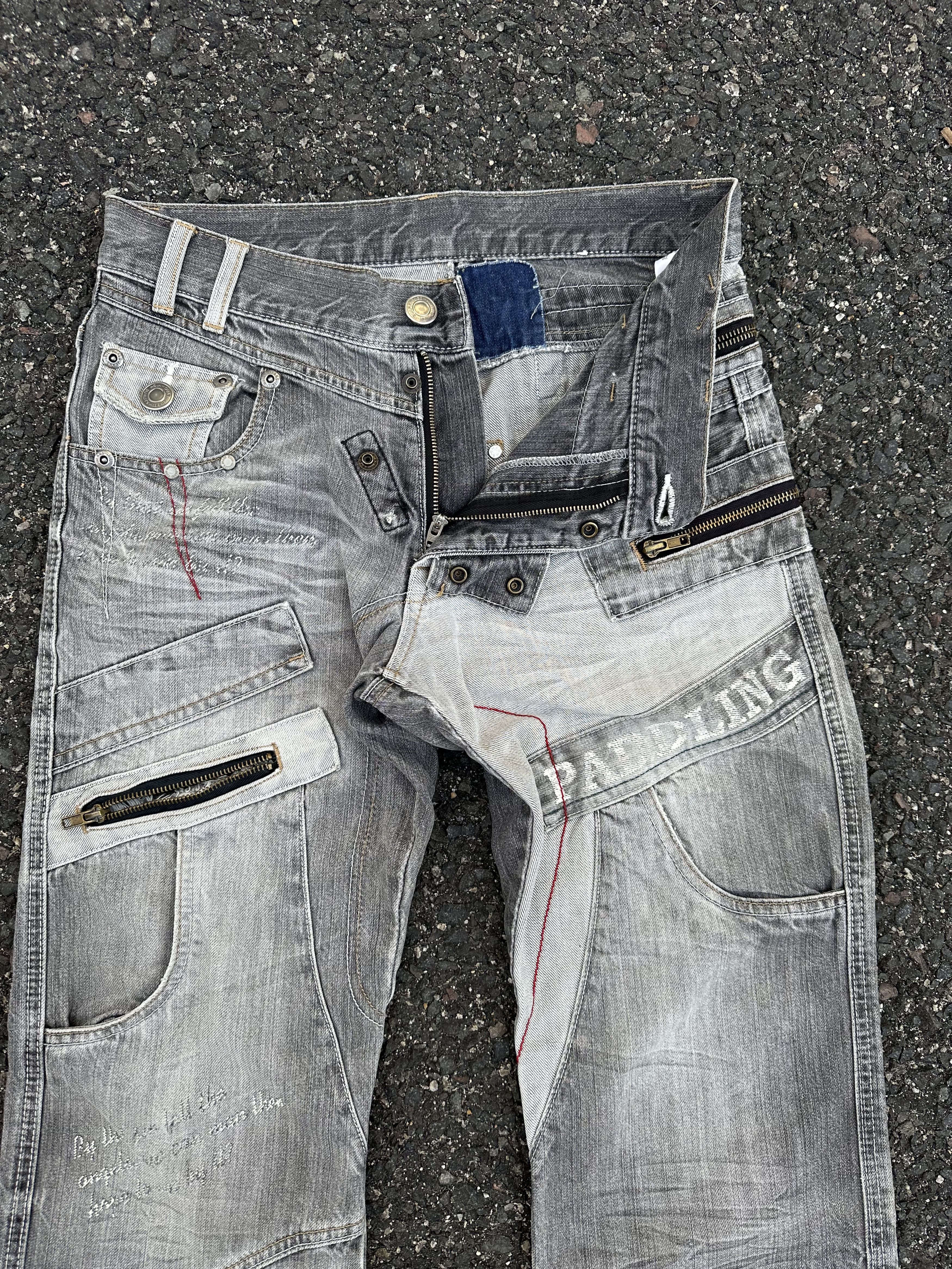 If Six Was Nine DENIM PANTS VINTAGE DOUBLE WAIST PUNK STYLE Size US 30 / EU 46 - 9 Thumbnail