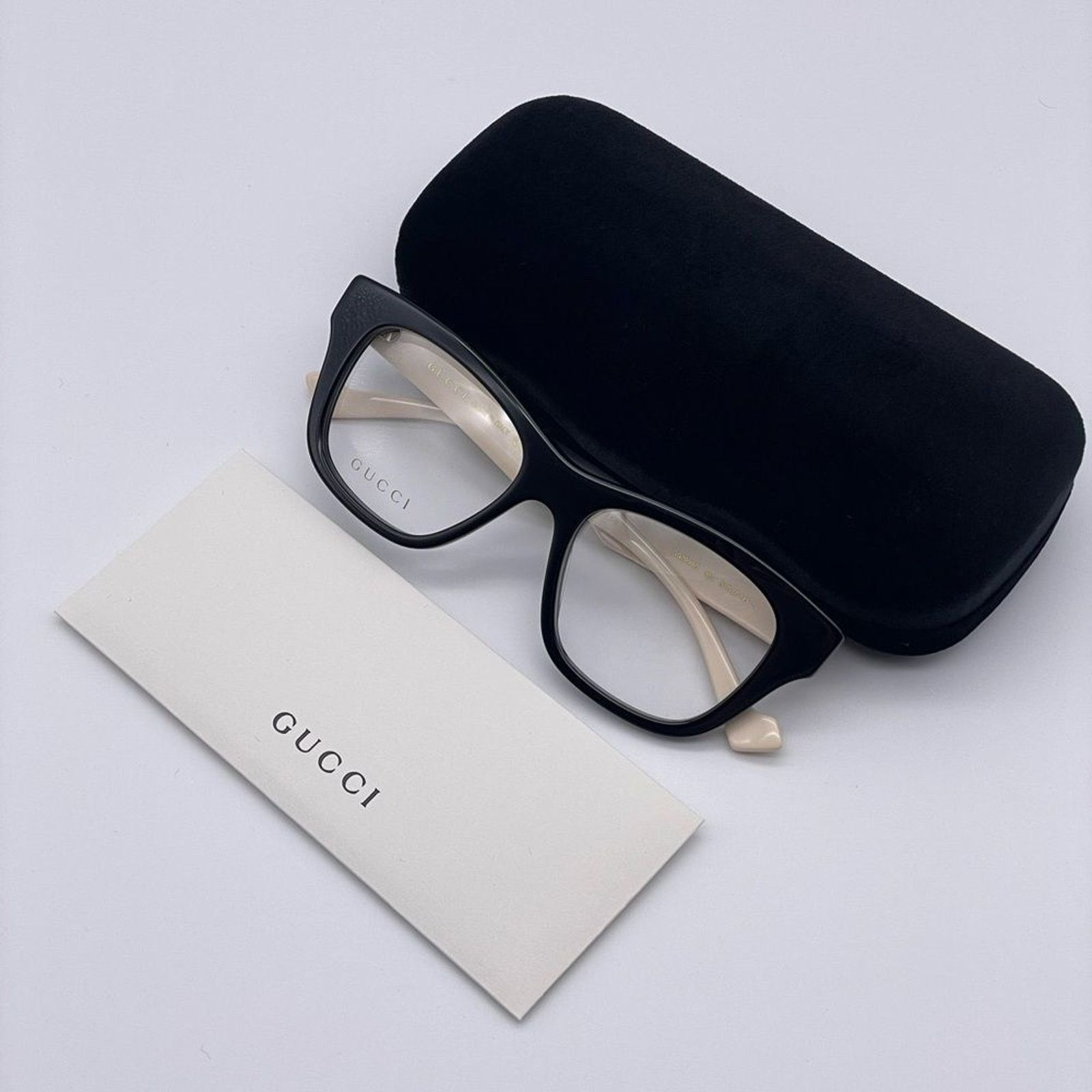 Gucci BRAND NEW GUCCI GG0999O 002 Black/White Transparent Women Size ONE SIZE - 11 Thumbnail