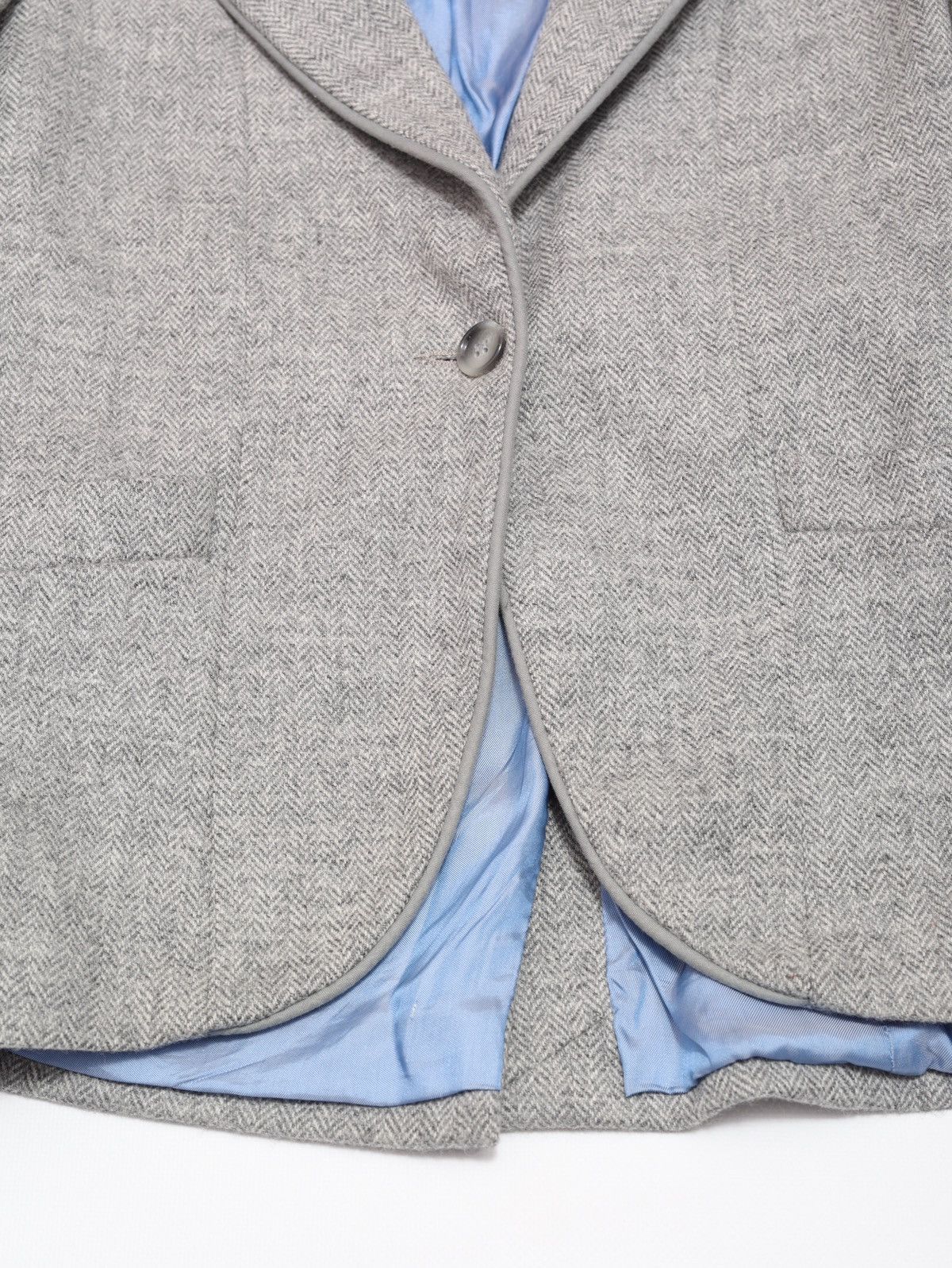 Johnstons Of Elgin Johnstons of Elgin Scotland Wool England Blazer Jacket Gray Size S / US 4 / IT 40 - 7 Thumbnail