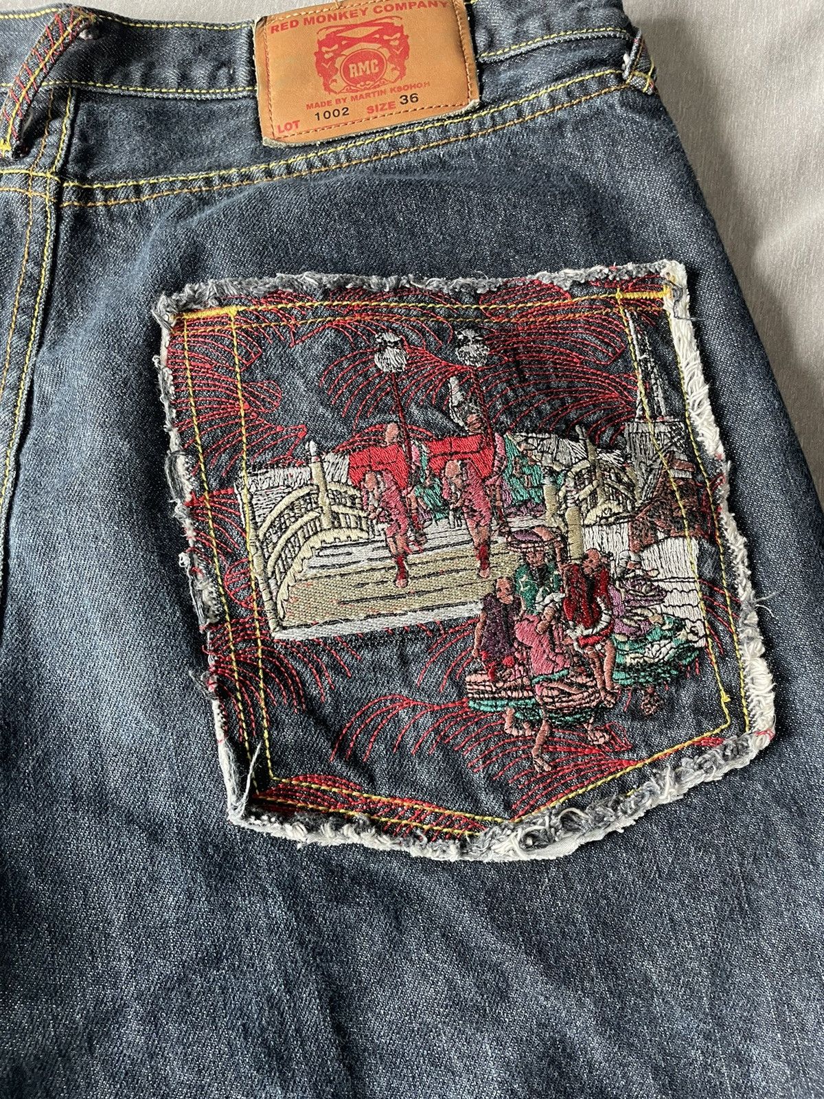 Red Monkey Red Monkey Company RMC Vintage Y2K Martin Ksohoh Jorts 36 Size US 36 / EU 52 - 3 Thumbnail