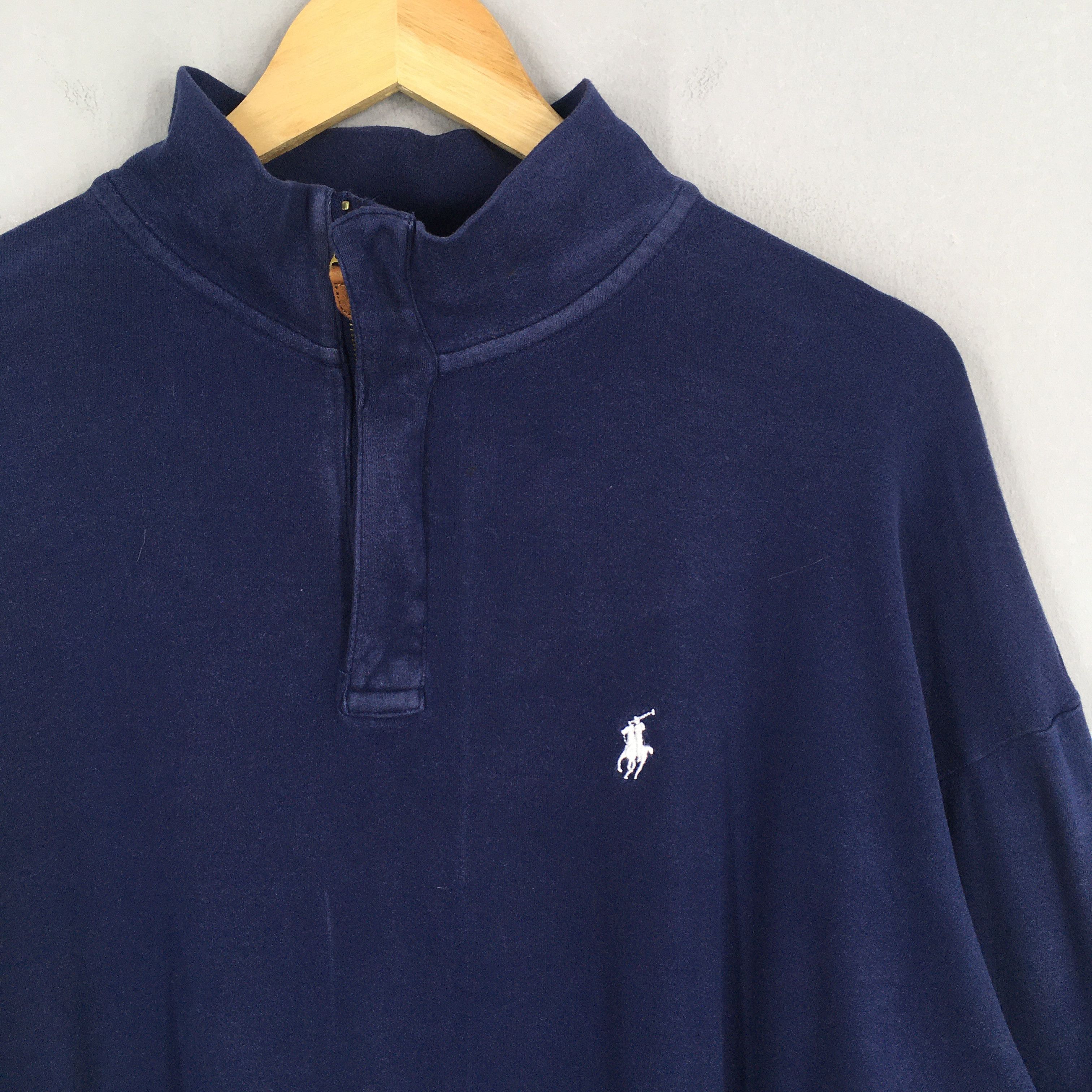 Polo Ralph Lauren × RRL Ralph Lauren × Ralph Lauren Vintage Polo Golf Ralph Lauren Blue Sweatshirt XLarge Size US XL / EU 56 / 4 - 2 Thumbnail