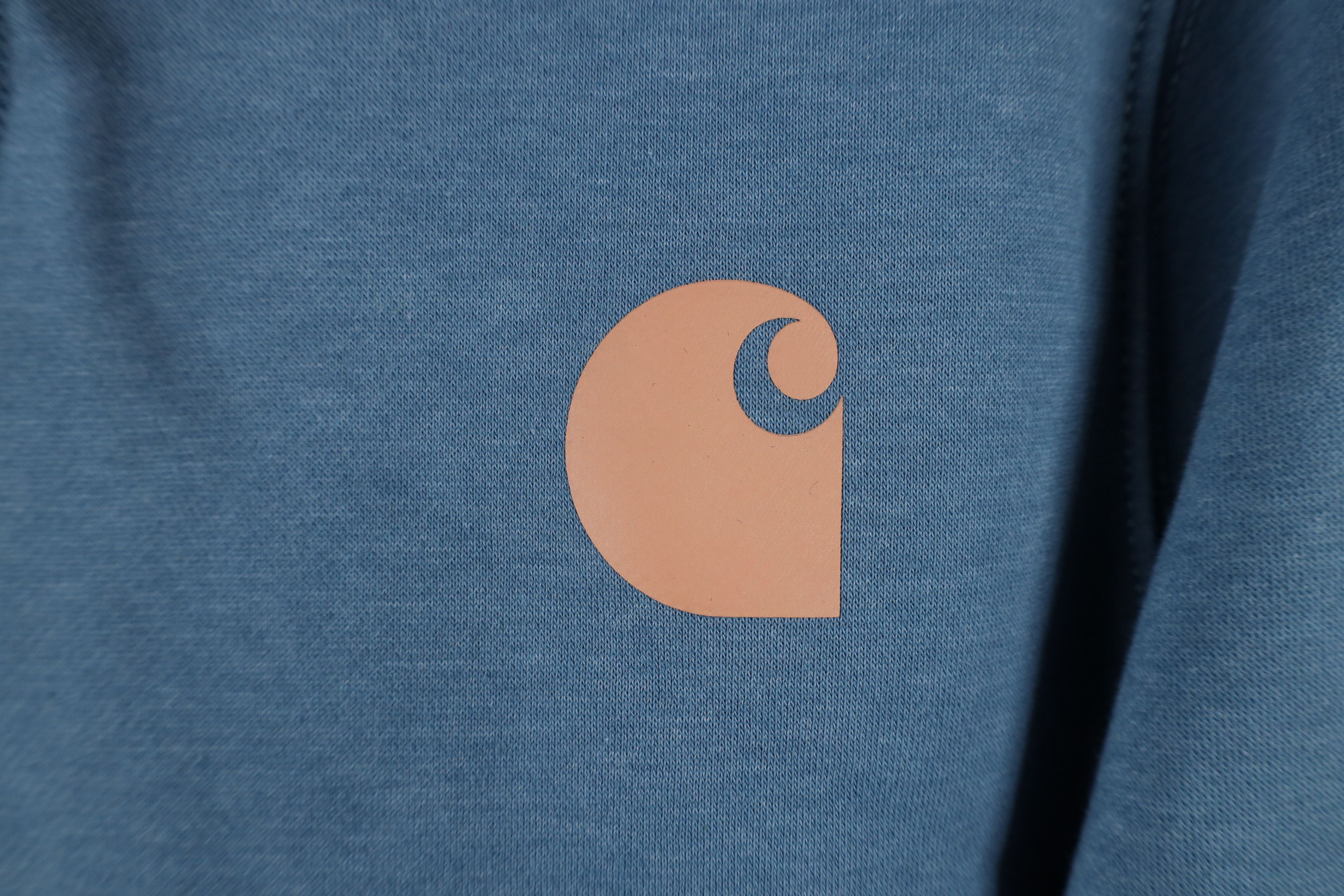 Carhartt × Vintage Vintage Y2K Carhartt Big Logo Hoodie Sweatshirt Blue Size M / US 6-8 / IT 42-44 - 4 Thumbnail
