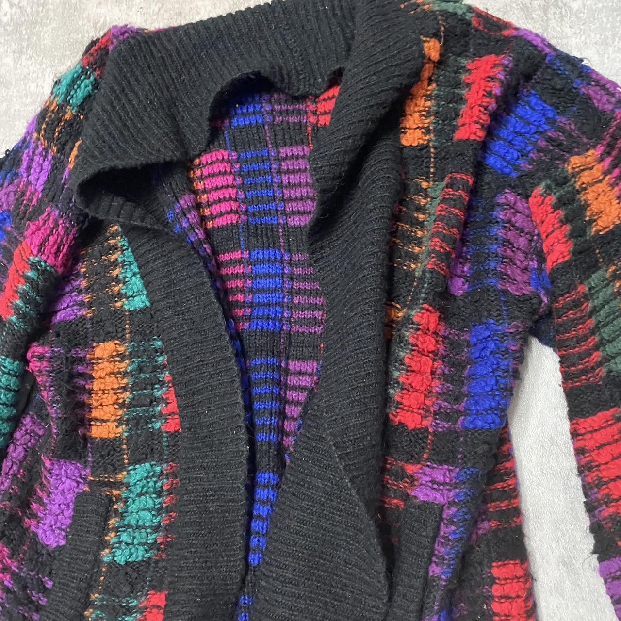 Other Retro-inspired black and multi-coloured knit cardigan Size US XL / EU 56 / 4 - 2 Thumbnail