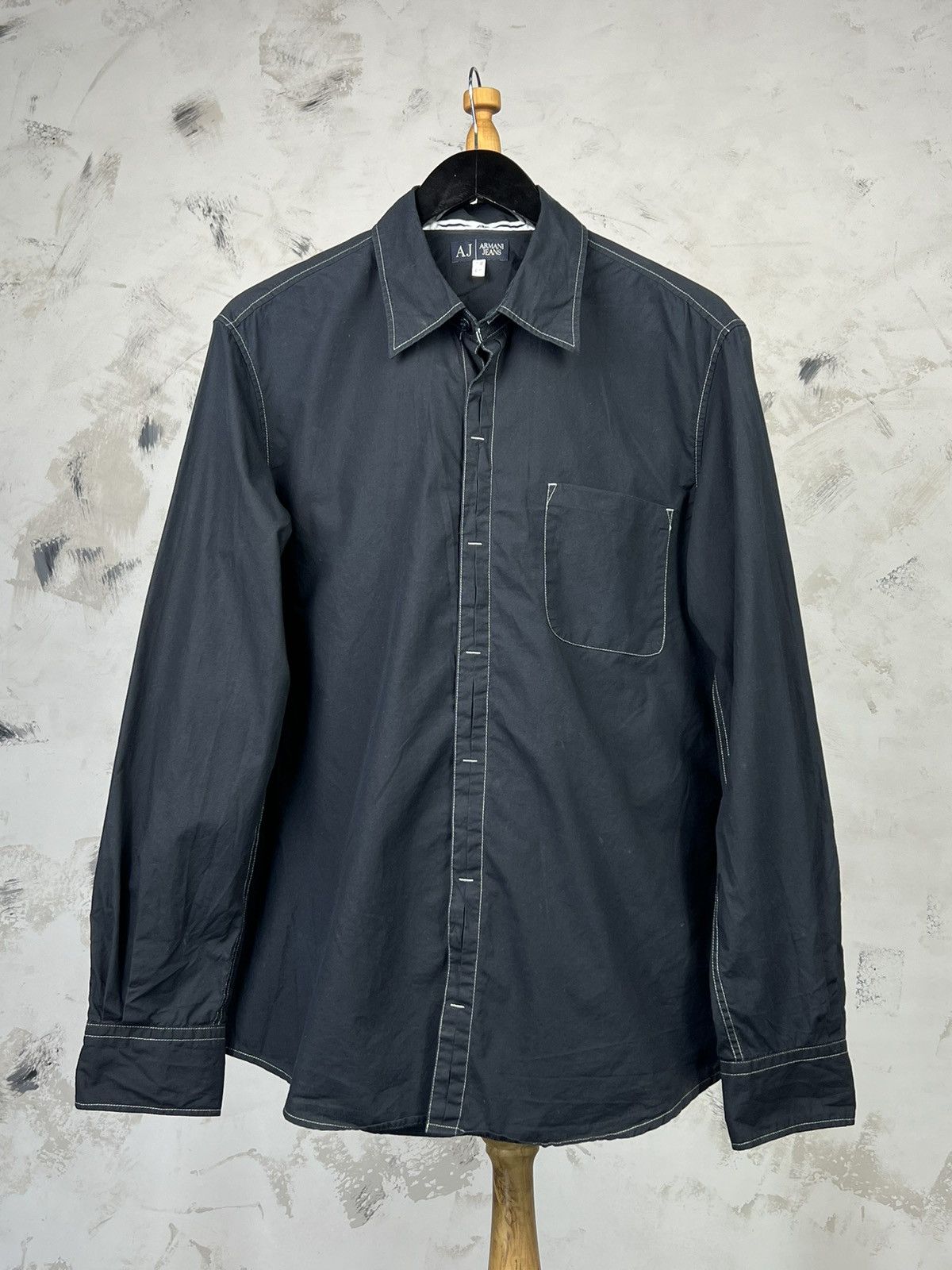 Armani Vintage Armani Jeans Button Shirt Size L - XL Size US L / EU 52-54 / 3 - 2 Thumbnail