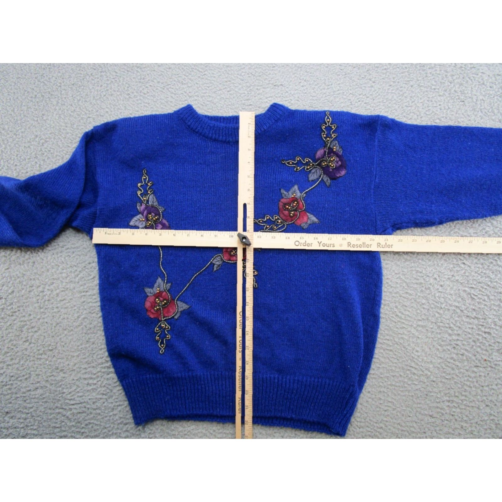 Vintage VINTAGE 80s Dana Scott Pullover Sweater Women's Large Blue Size L / US 10 / IT 46 - 4 Thumbnail