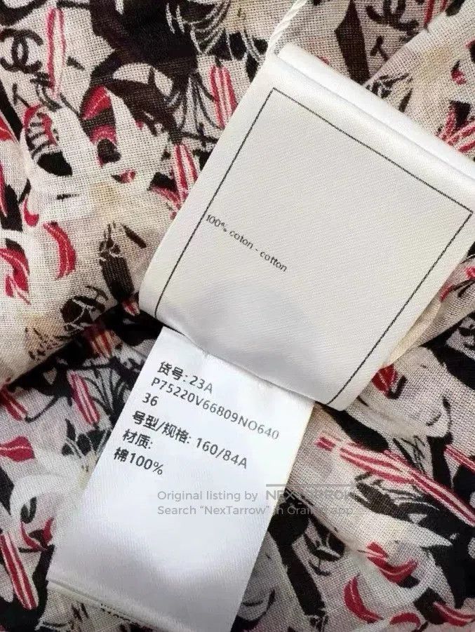 Chanel Chanel 23A Pink Floral Logo Silk Shirt. Size US S / EU 44-46 / 1 - 6 Thumbnail