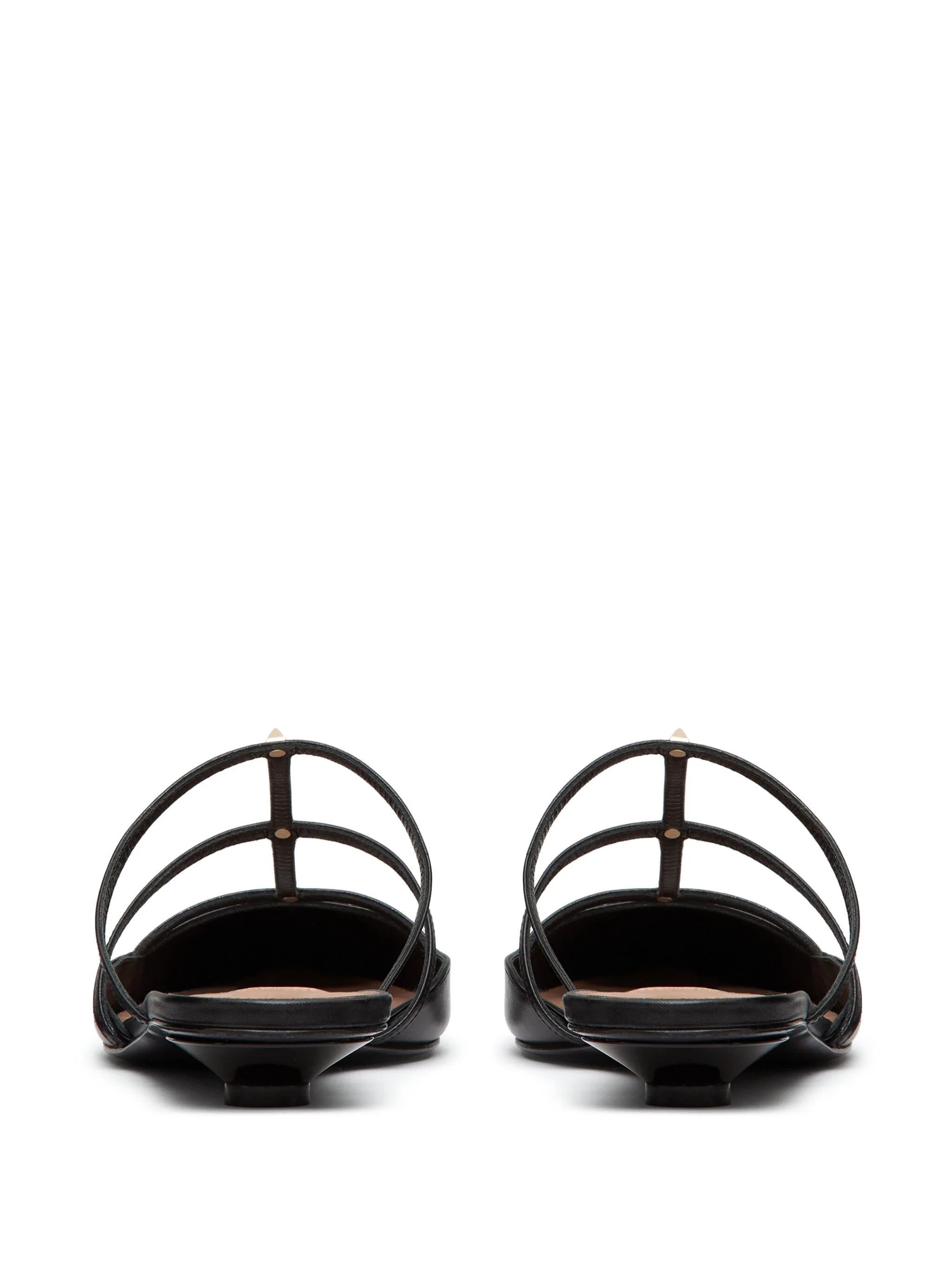 Valentino o1s22i1n0924 Smooth Leather Rockstud Wispy Mules in Black Size US 7 / IT 37 - 3 Thumbnail