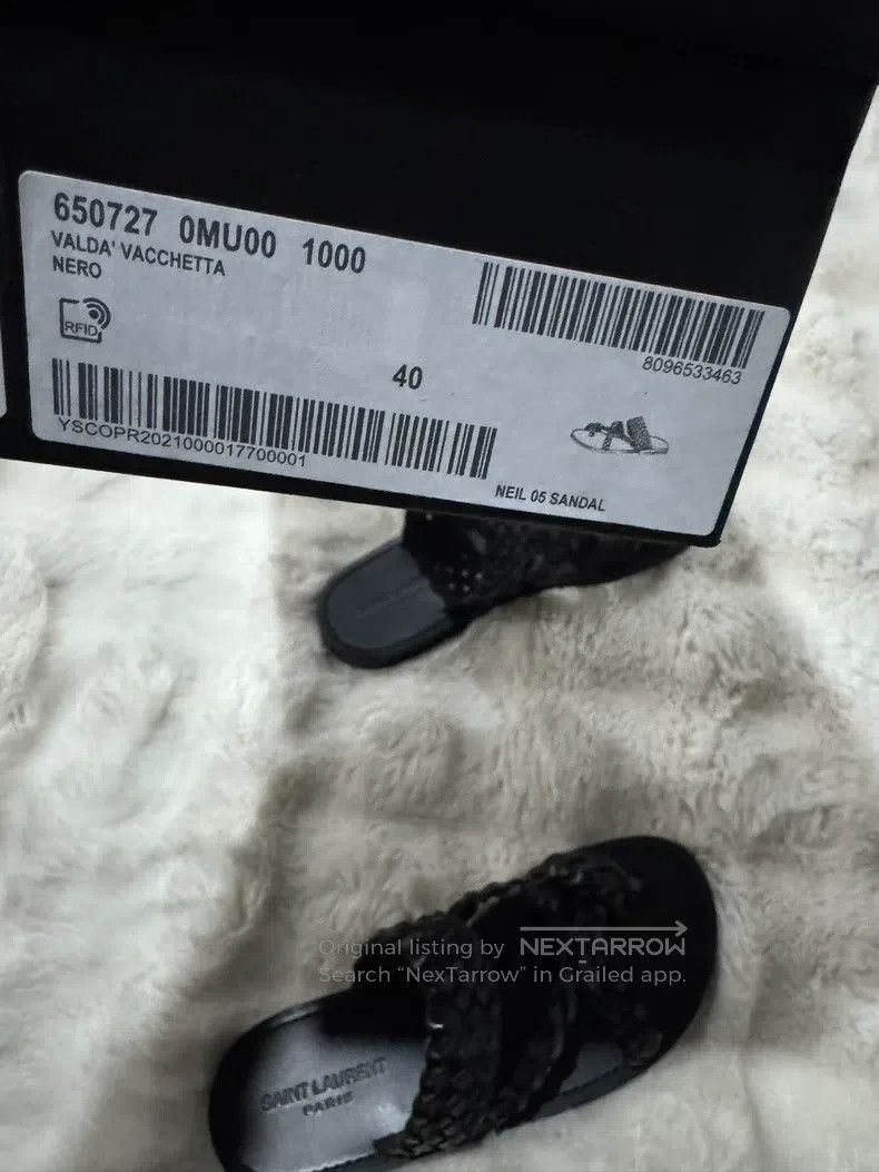 Saint Laurent Paris Saint Laurent Paris Woven Slippers Size US 7 / EU 40 - 9 Thumbnail