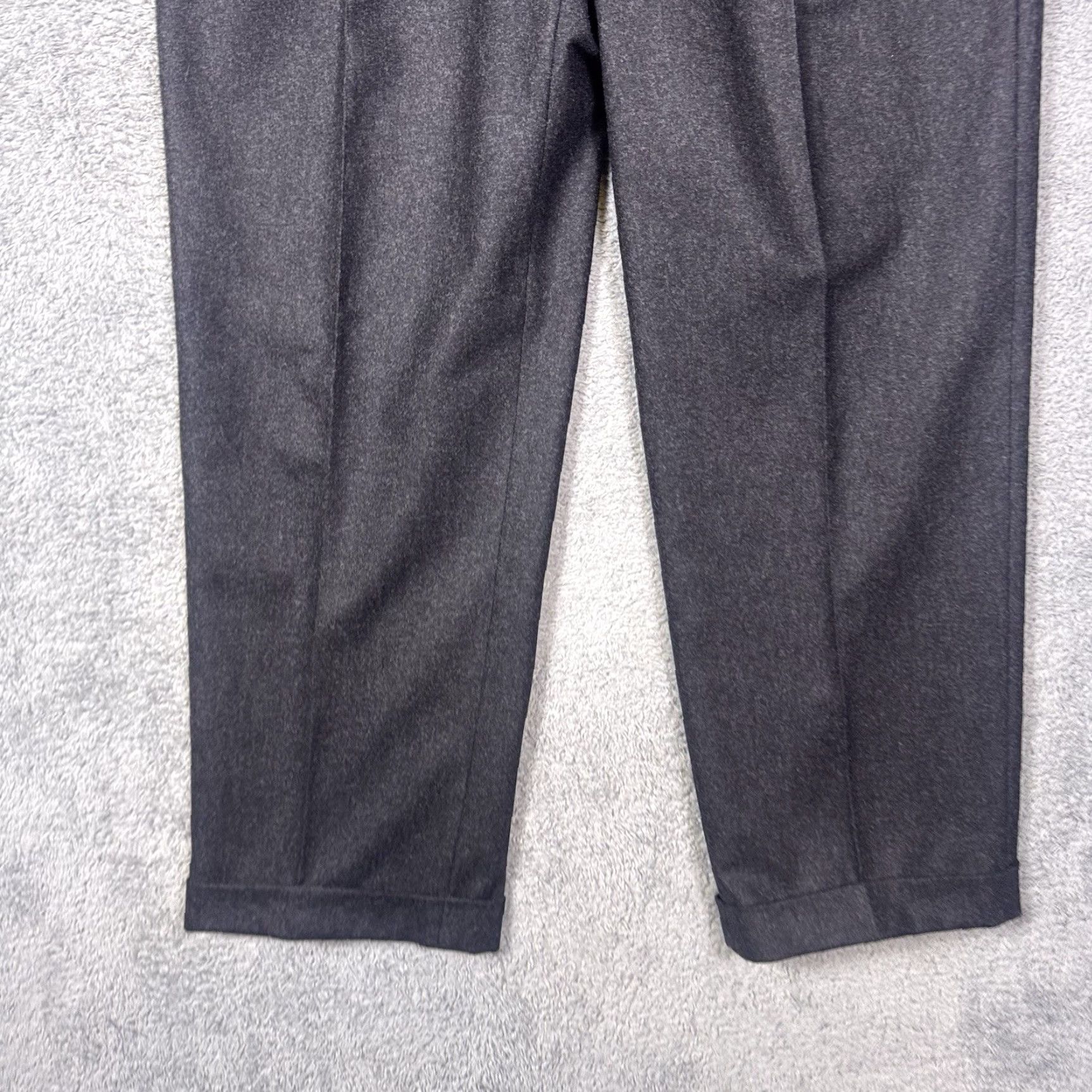 Zanella Wool Dress Pants Mens 38x29 Bennett Trouser Pleated Cuffed