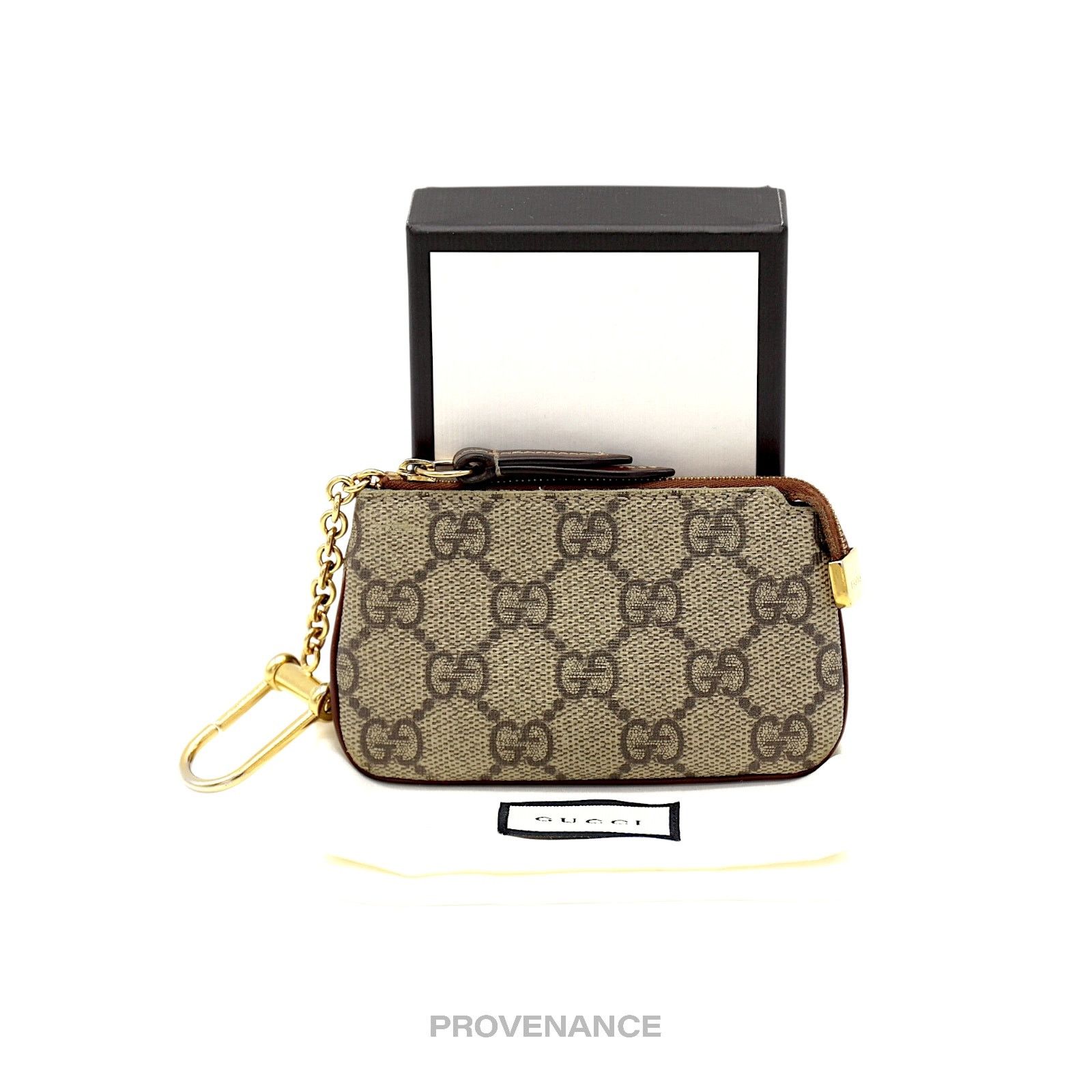 Gucci 🔴 Gucci Key Pouch Cles - GG Supreme Brown Size ONE SIZE - 1 Thumbnail