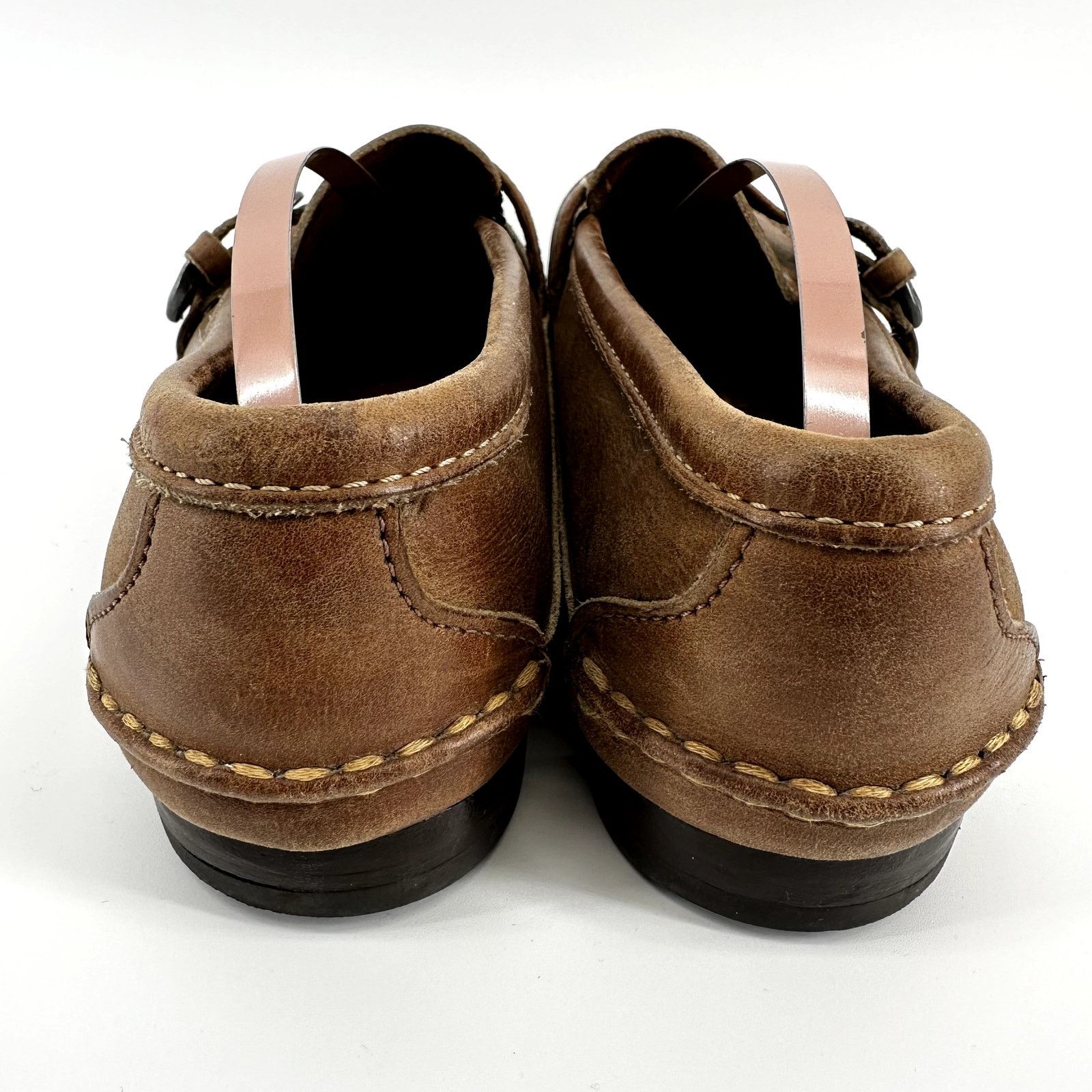 Ralph Lauren Made in Italy Suede Buckle Loafers Dark Brown / Green Trim 10 D Ralph Lauren Loafer Leather Upper Casual Shoes for Men for  main image 2