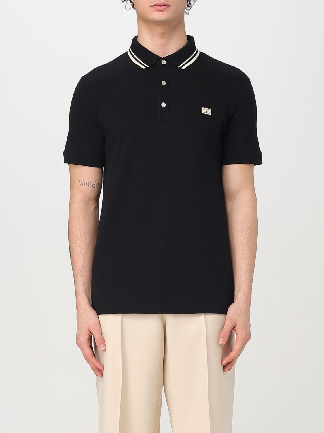 Valentino Valentino Polo Shirt Men Black Size US S / EU 44-46 / 1 - 1 Thumbnail